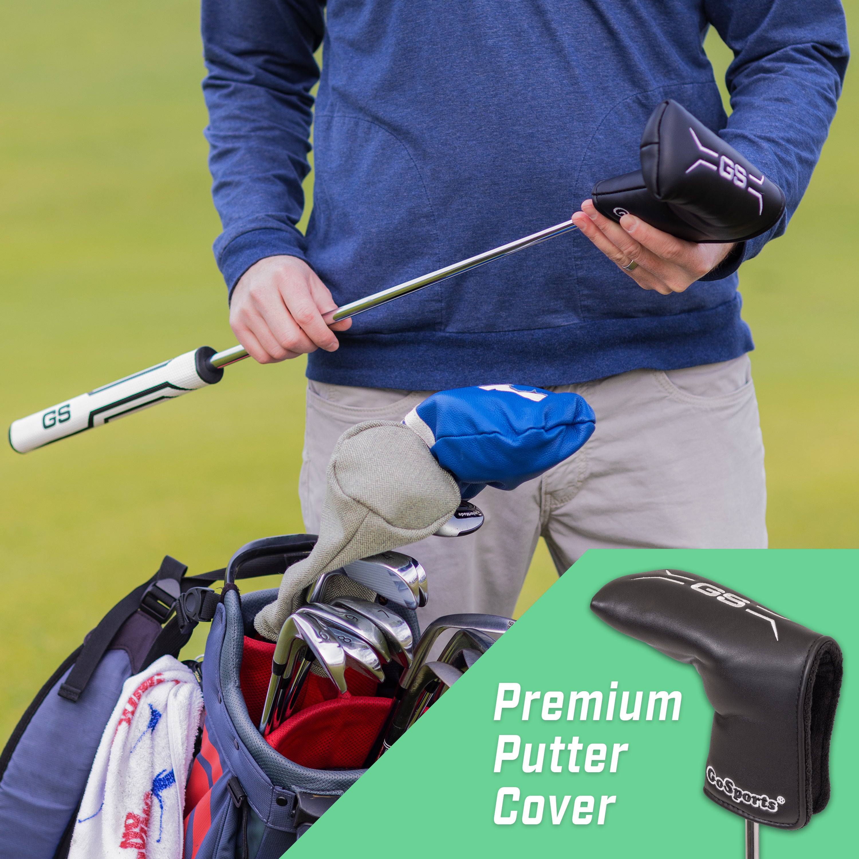 GoSports GS2 Tour Golf Mallet Putter Performance Head Designed for Stability and Control