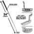 GoSports GS2 Tour Golf Mallet Putter Performance Head Designed for Stability and Control