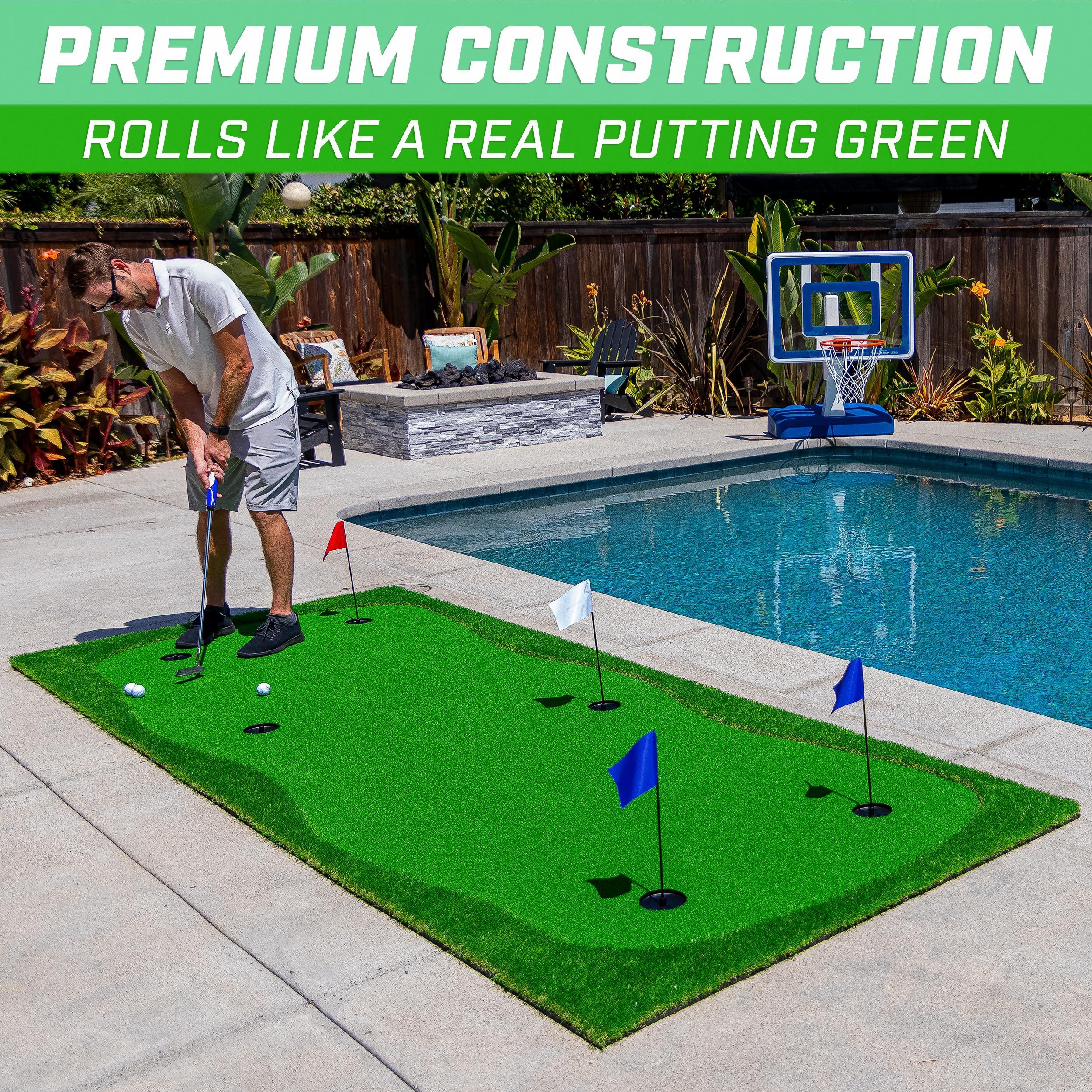 GoSports 12 ft x 5 ft Golf Putting Green Indoor/Outdoor