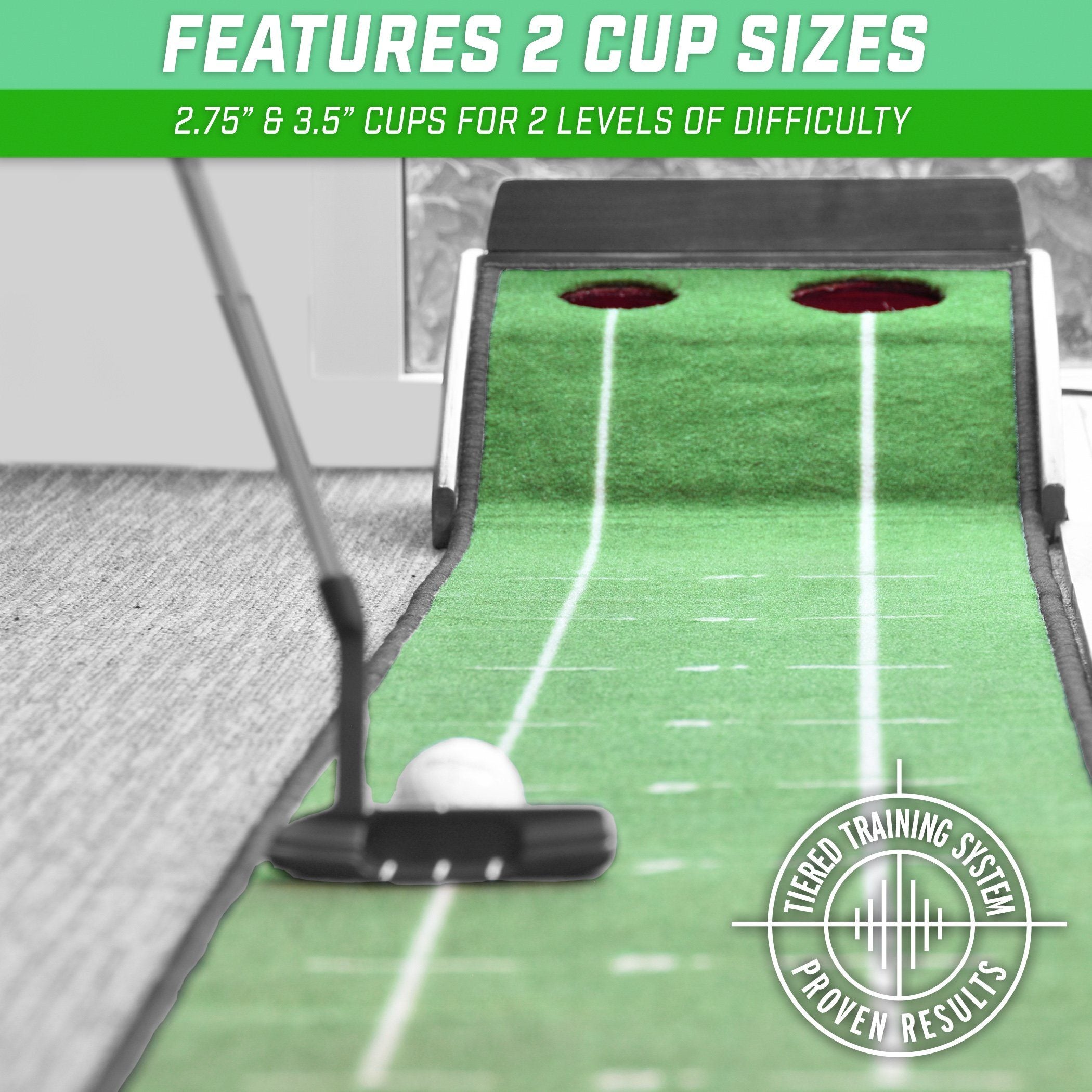 GoSports Pure Putt 9' Golf Putting Ramp - Premium Wood