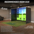 GoSports 12 x 9 ft Golf Simulator Enclosure Net - Complete Set with Frame and HD Impact Screen Kit