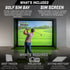 GoSports 12 x 9 ft Golf Simulator Enclosure Net - Complete Set with Frame and HD Impact Screen Kit
