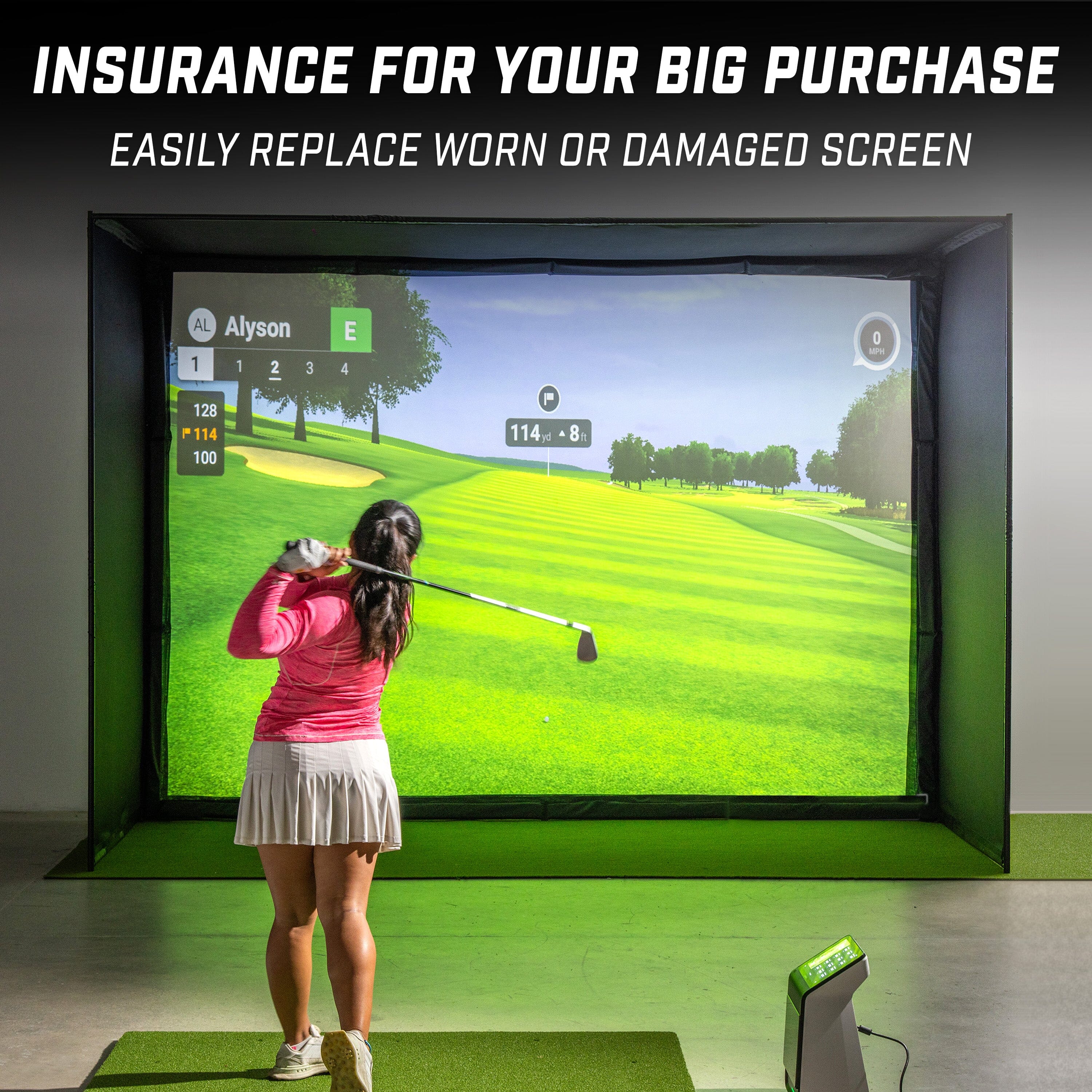 GoSports Replacement Sim Screen - Only Compatible with GoSports Golf Simulator Enclosure
