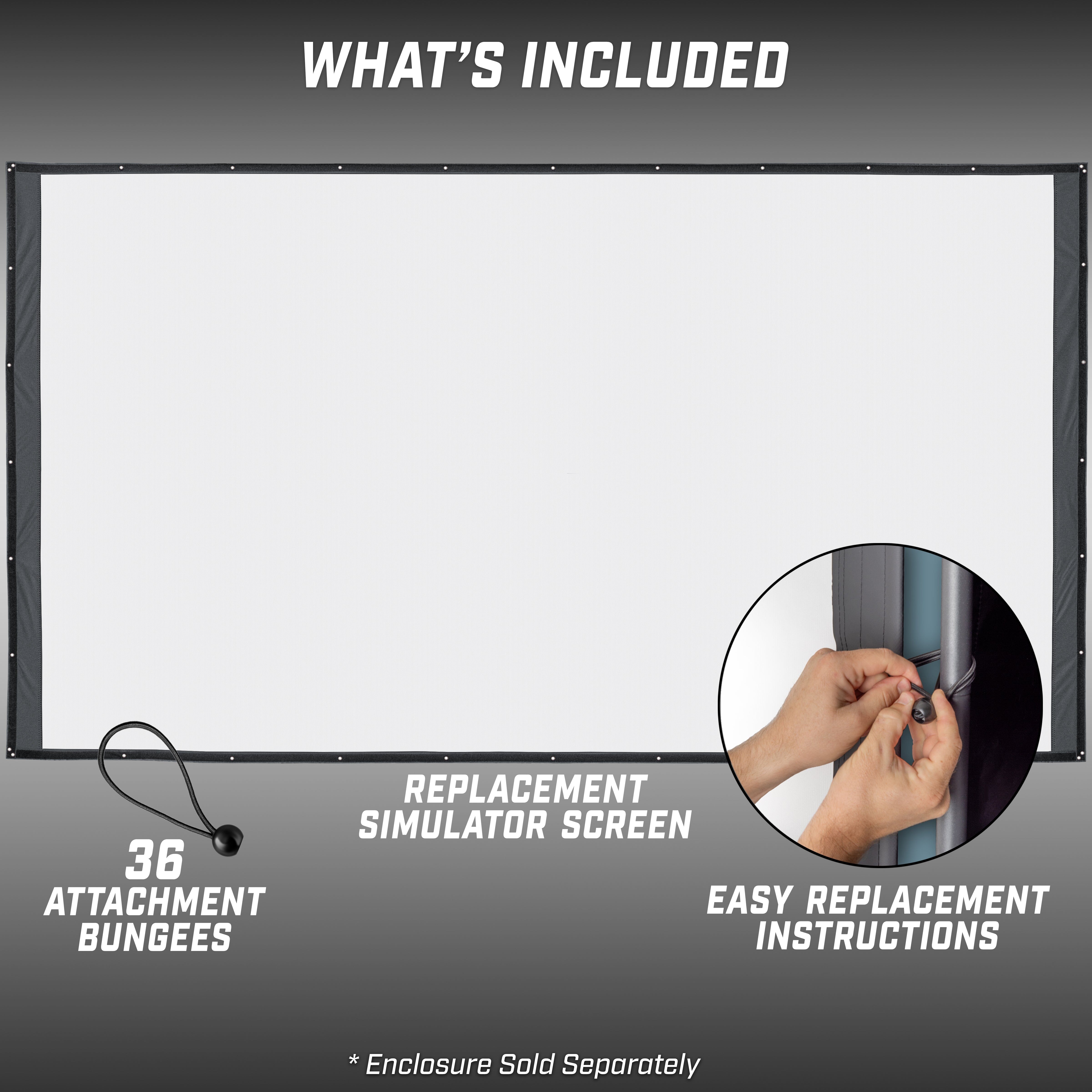GoSports Replacement Sim Screen - Only Compatible with GoSports Golf Simulator Enclosure