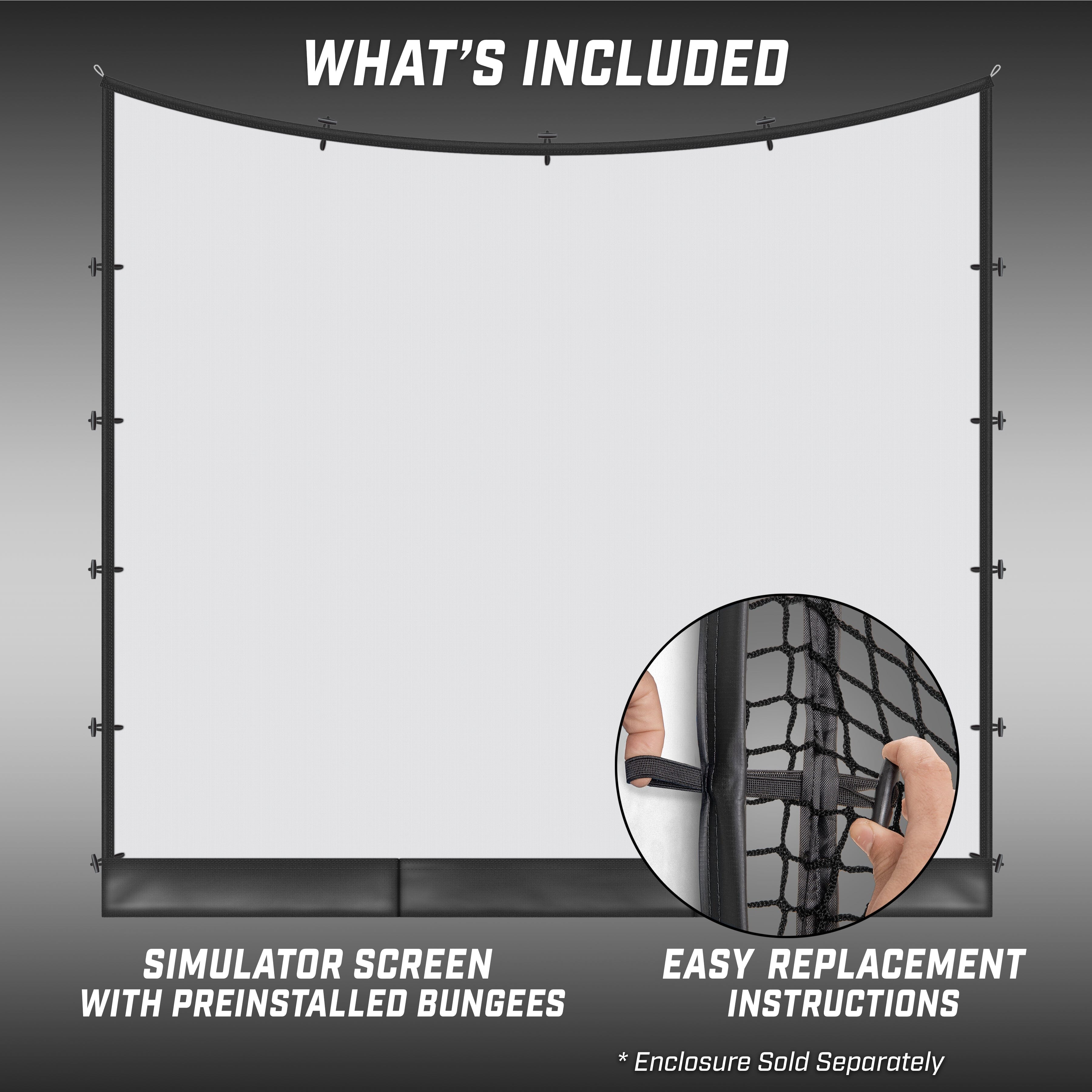 GoSports Range Cage Simulator Screen - Only Compatible with GoSports 10' x 8' Range Cage