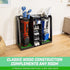 GoSports Double Premium Wooden Golf Bag Organizer and Storage Rack - Black