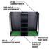 GoSports Double Premium Wooden Golf Bag Organizer and Storage Rack - Black