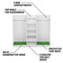 GoSports Premium Wooden Golf Bag Organizer and Storage Rack - White