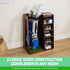 GoSports Premium Wooden Golf Bag Organizer and Storage Rack - Brown