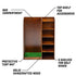 GoSports Premium Wooden Golf Bag Organizer and Storage Rack - Brown