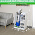 GoSports Premium Wooden Golf Bag Organizer and Storage Rack - White