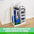 GoSports Premium Wooden Golf Bag Organizer and Storage Rack - White