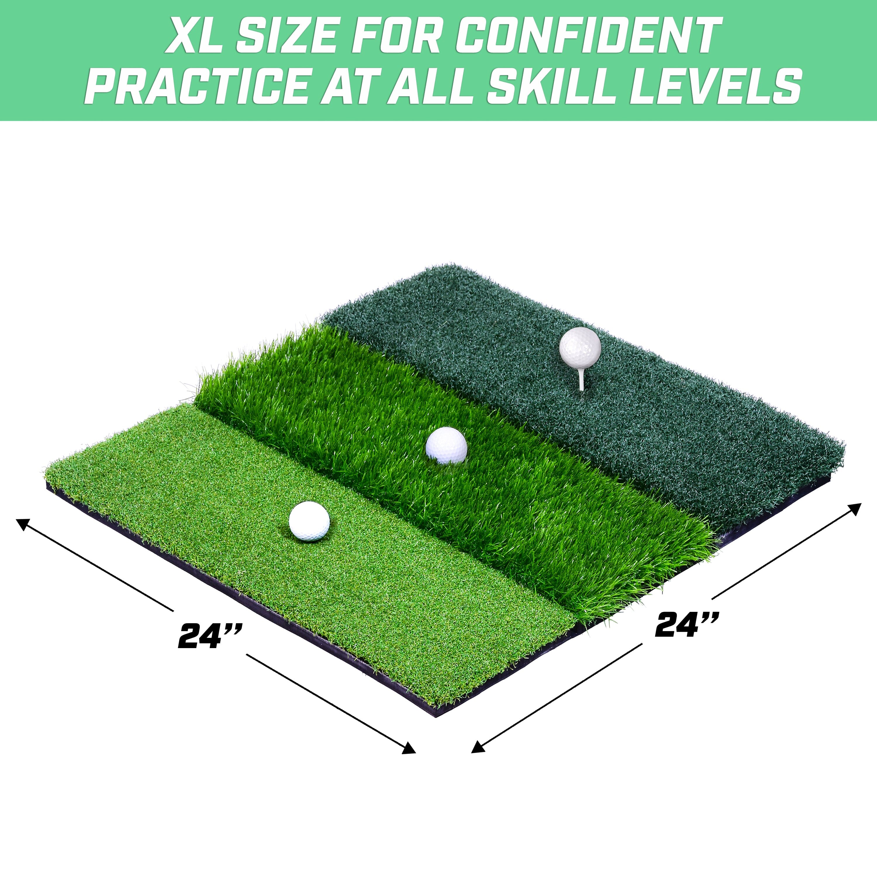 24" x 24" Tri-Turf XL Golf Practice Mat
