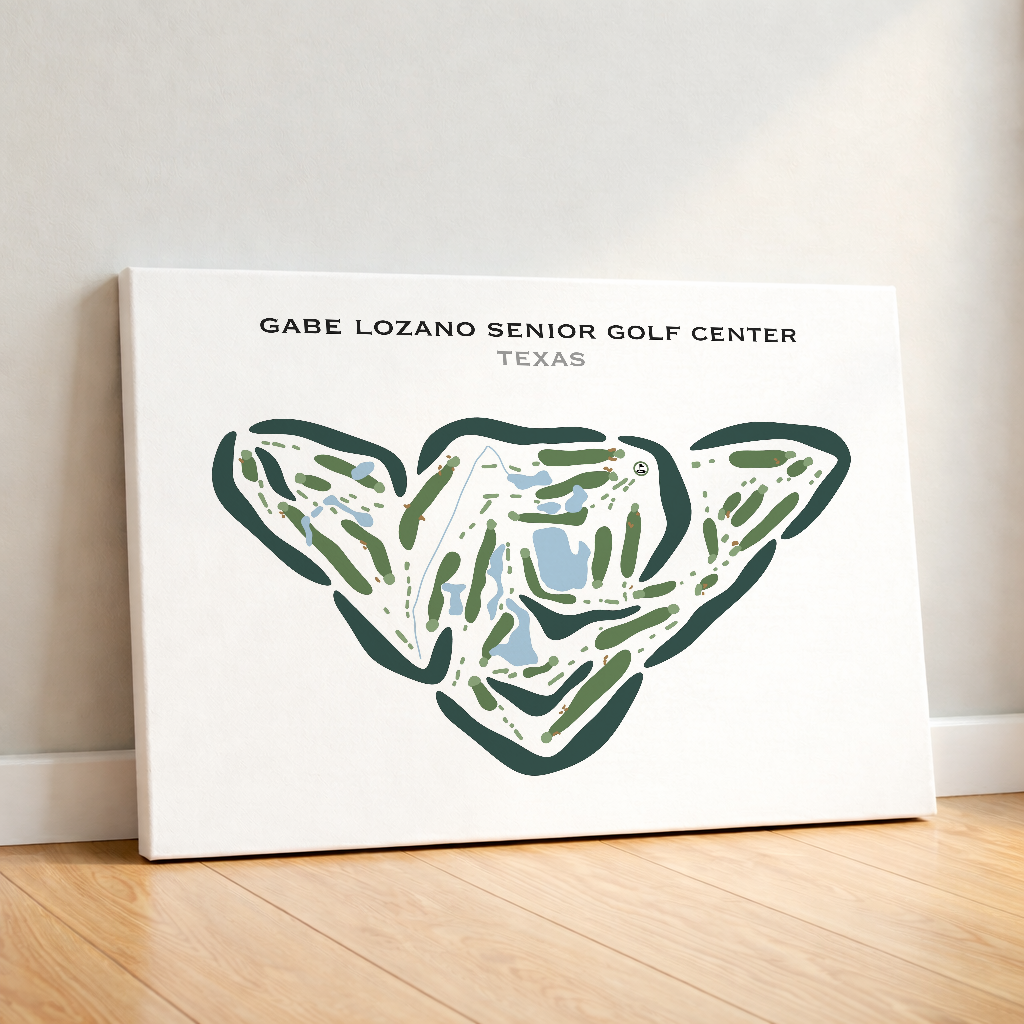 Gabe Lozano Senior Golf Center, Texas - Printed Golf Courses