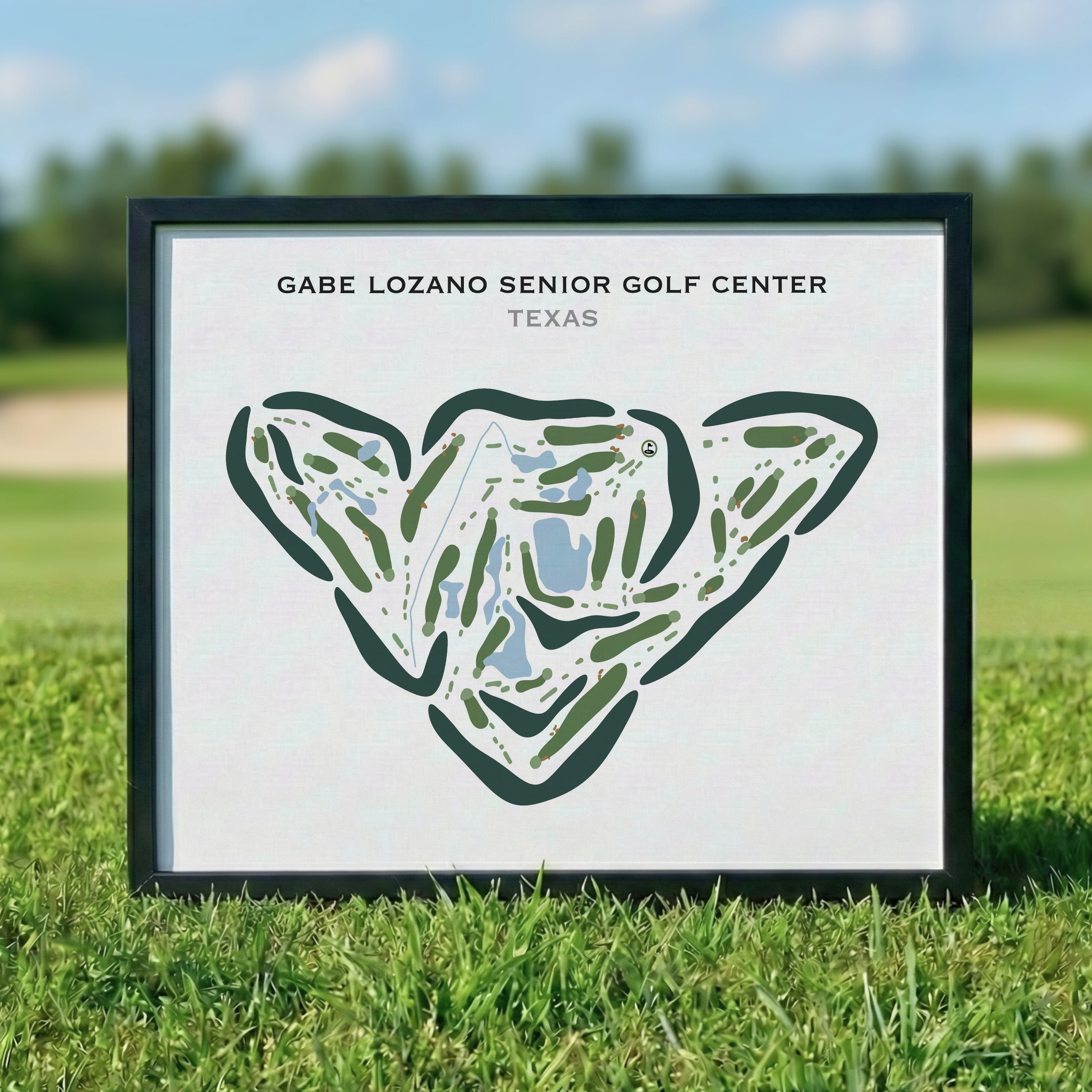 Gabe Lozano Senior Golf Center, Texas - Printed Golf Courses