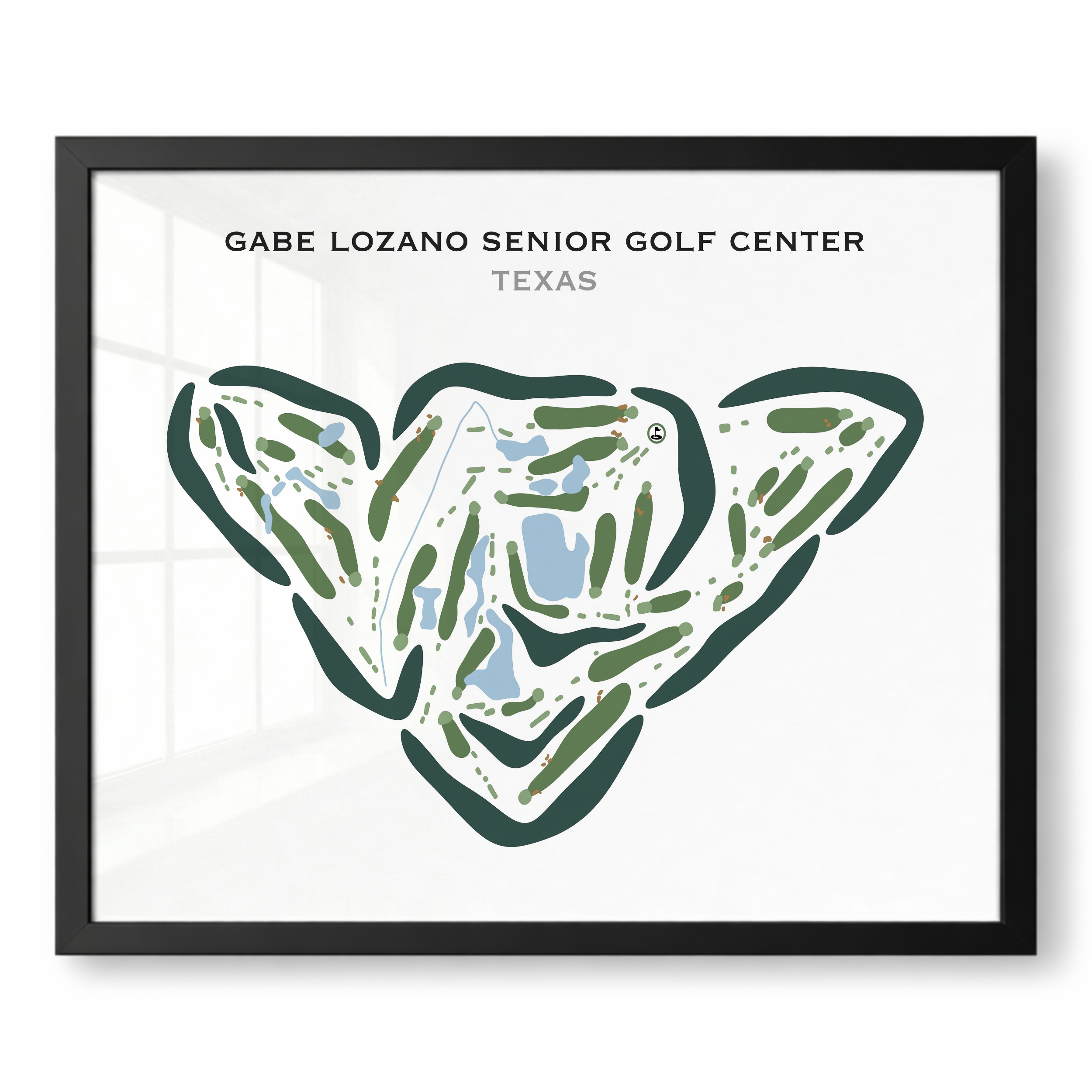 Gabe Lozano Senior Golf Center, Texas - Printed Golf Courses