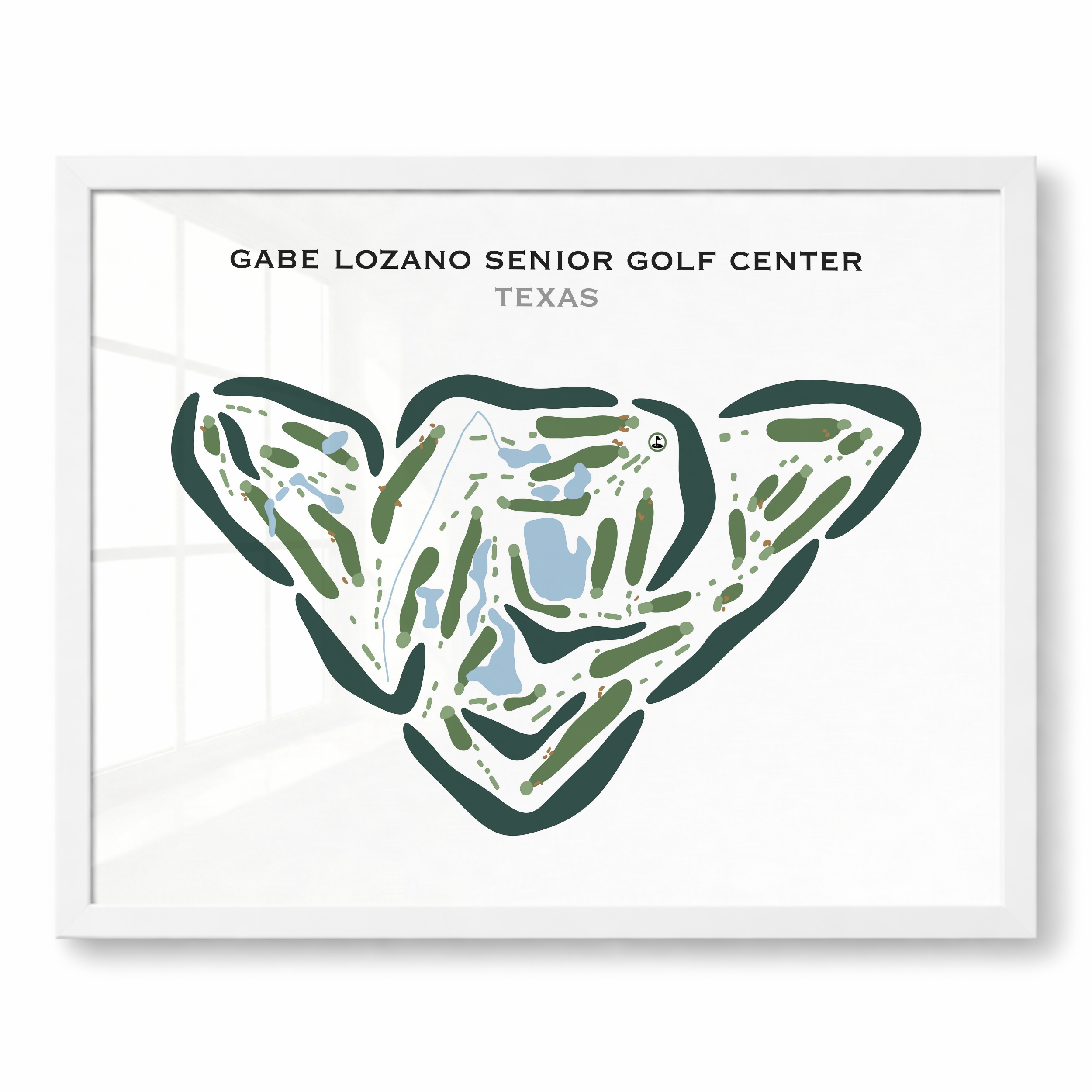 Gabe Lozano Senior Golf Center, Texas - Printed Golf Courses