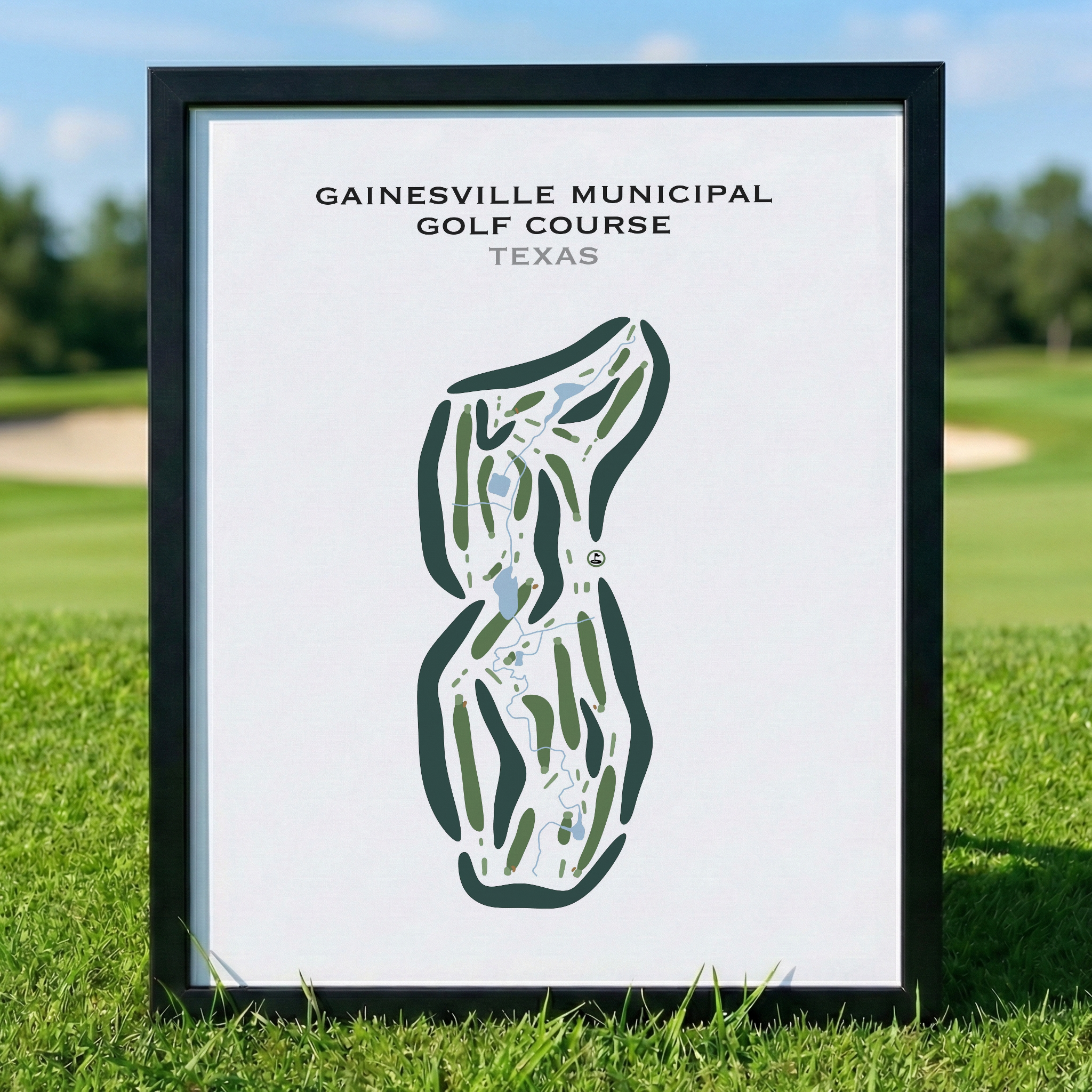 Gainesville Municipal Golf Course, Texas - Printed Golf Courses