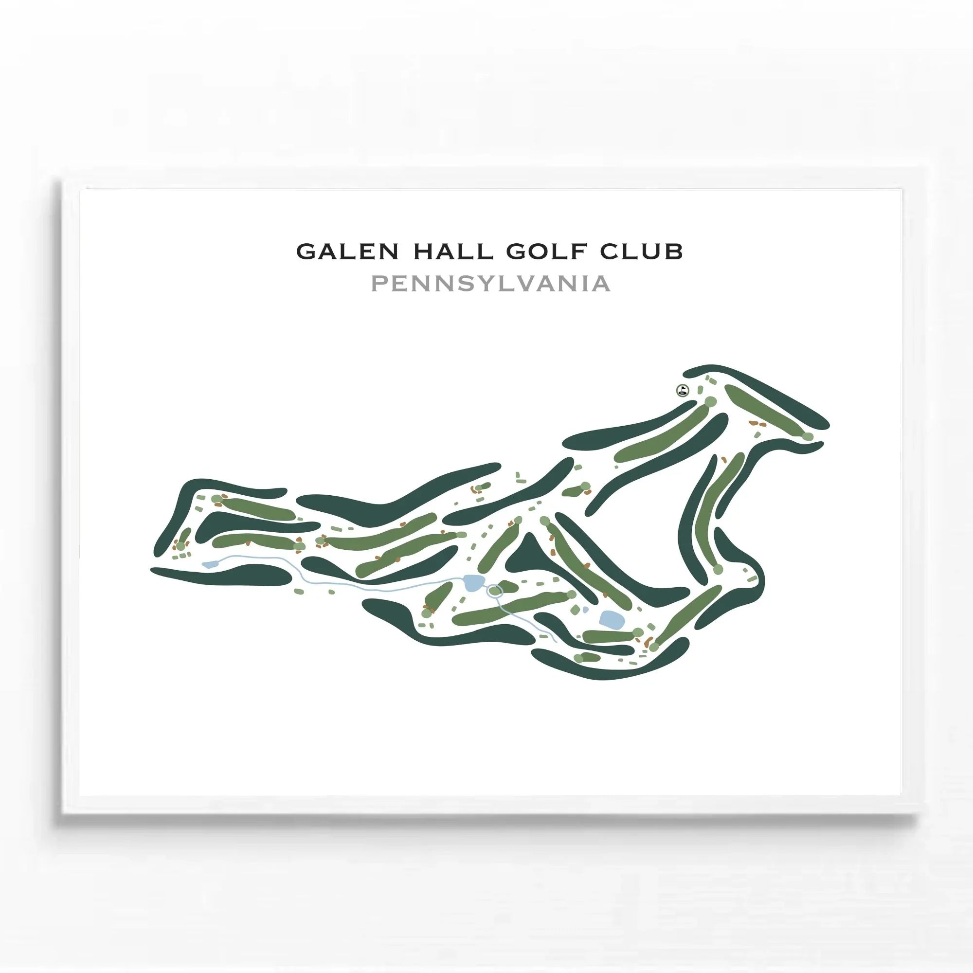Galen Hall Golf Club, Pennsylvania - Printed Golf Course