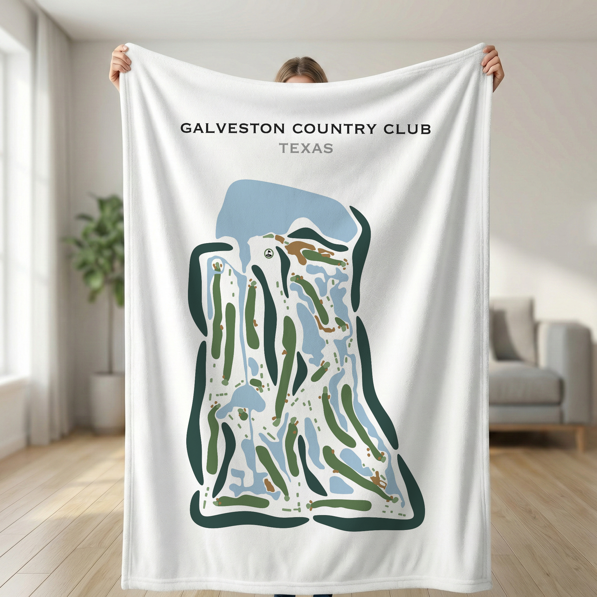 Galveston Country Club, Texas - Printed Golf Courses