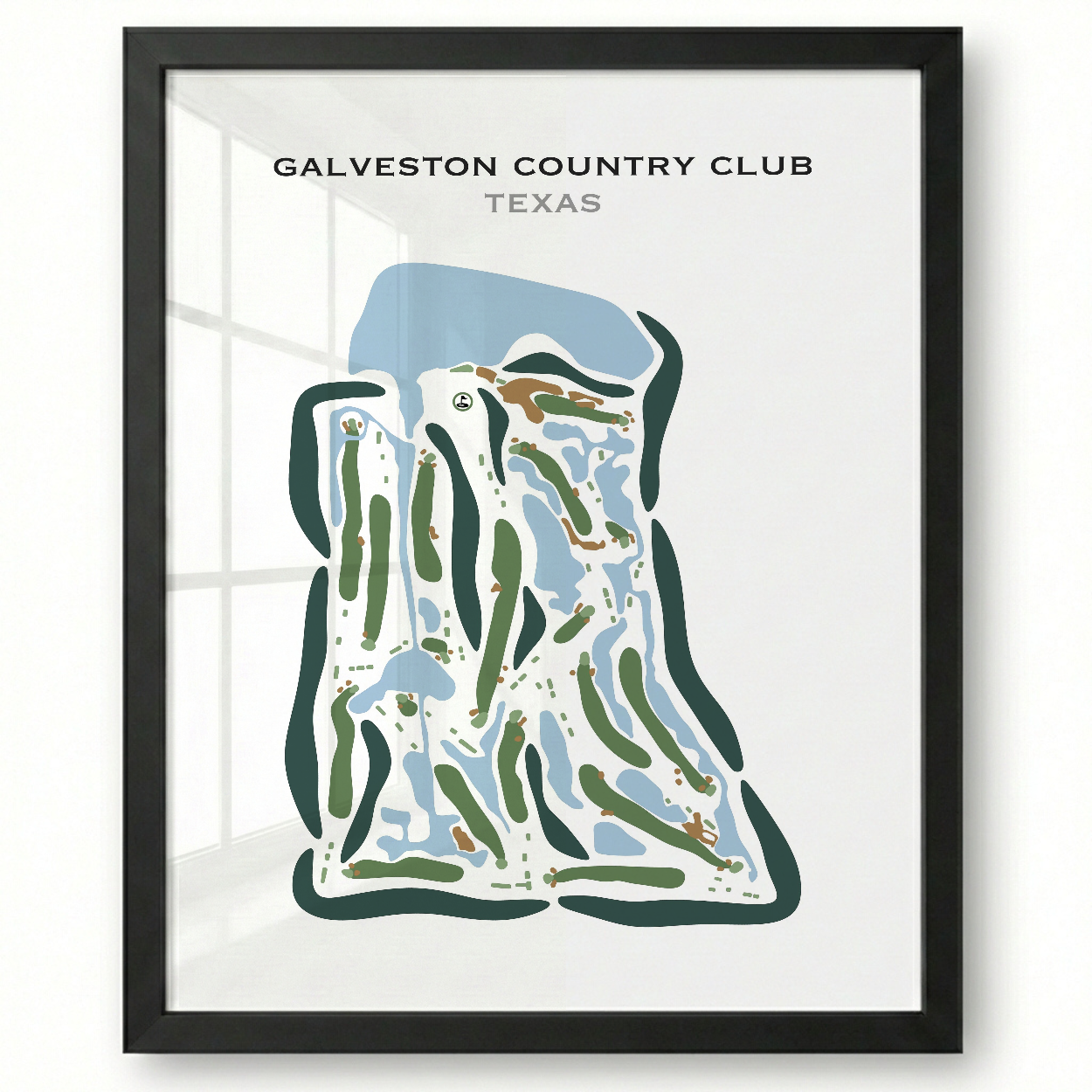 Galveston Country Club, Texas - Printed Golf Courses