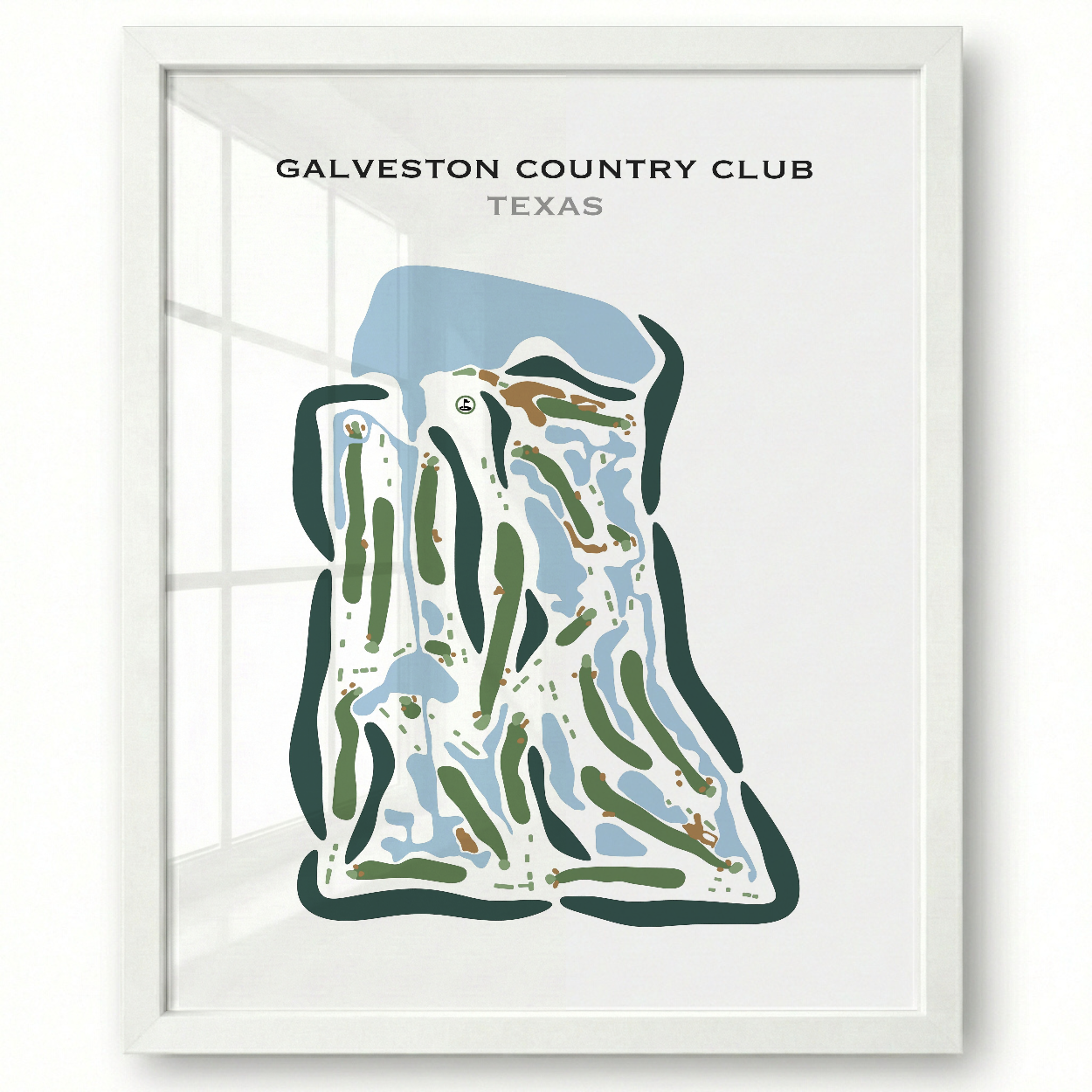 Galveston Country Club, Texas - Printed Golf Courses