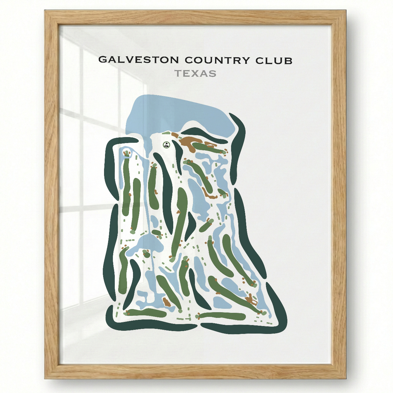 Galveston Country Club, Texas - Printed Golf Courses