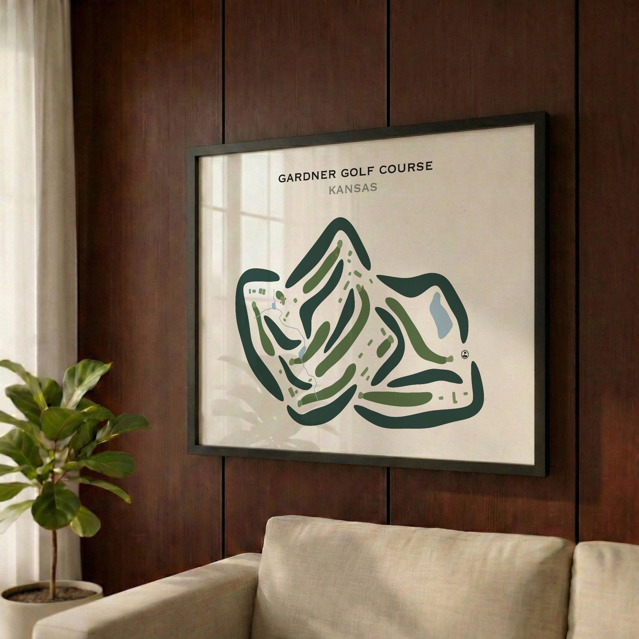 Gardner Golf Course, Kansas - Printed Golf Courses