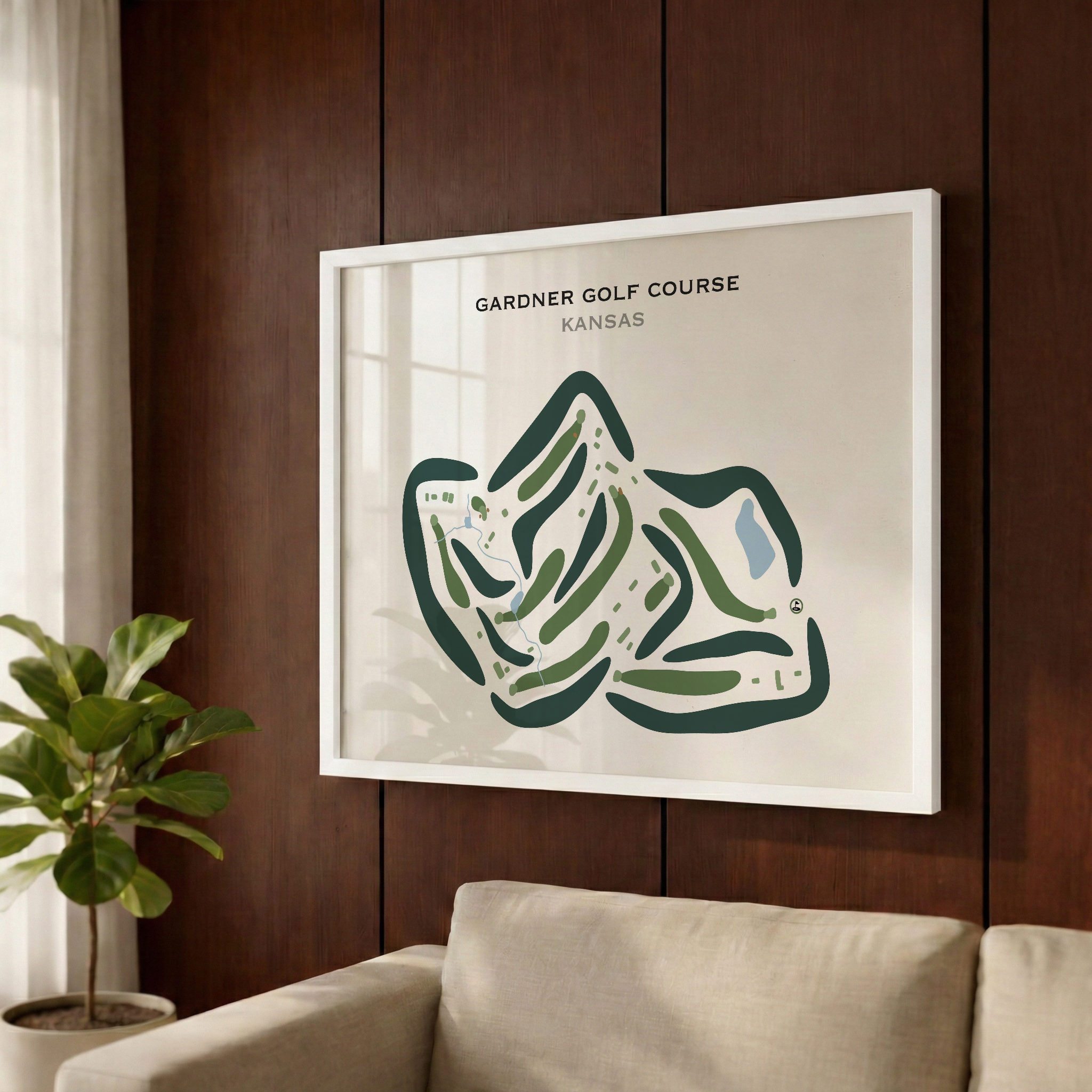 Gardner Golf Course, Kansas - Printed Golf Courses