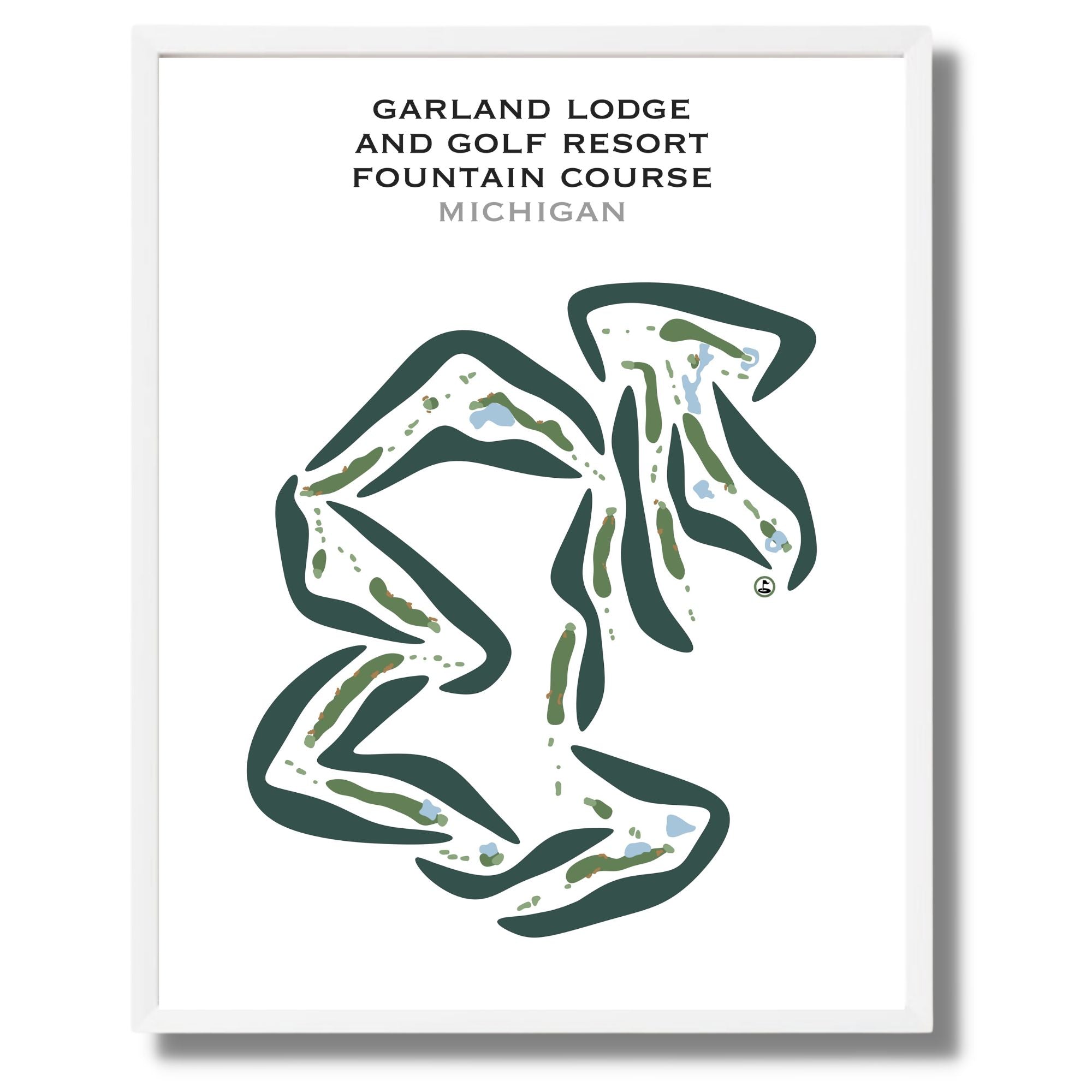Garland Lodge & Golf Resort - Fountains Course, Michigan - Printed Golf Courses