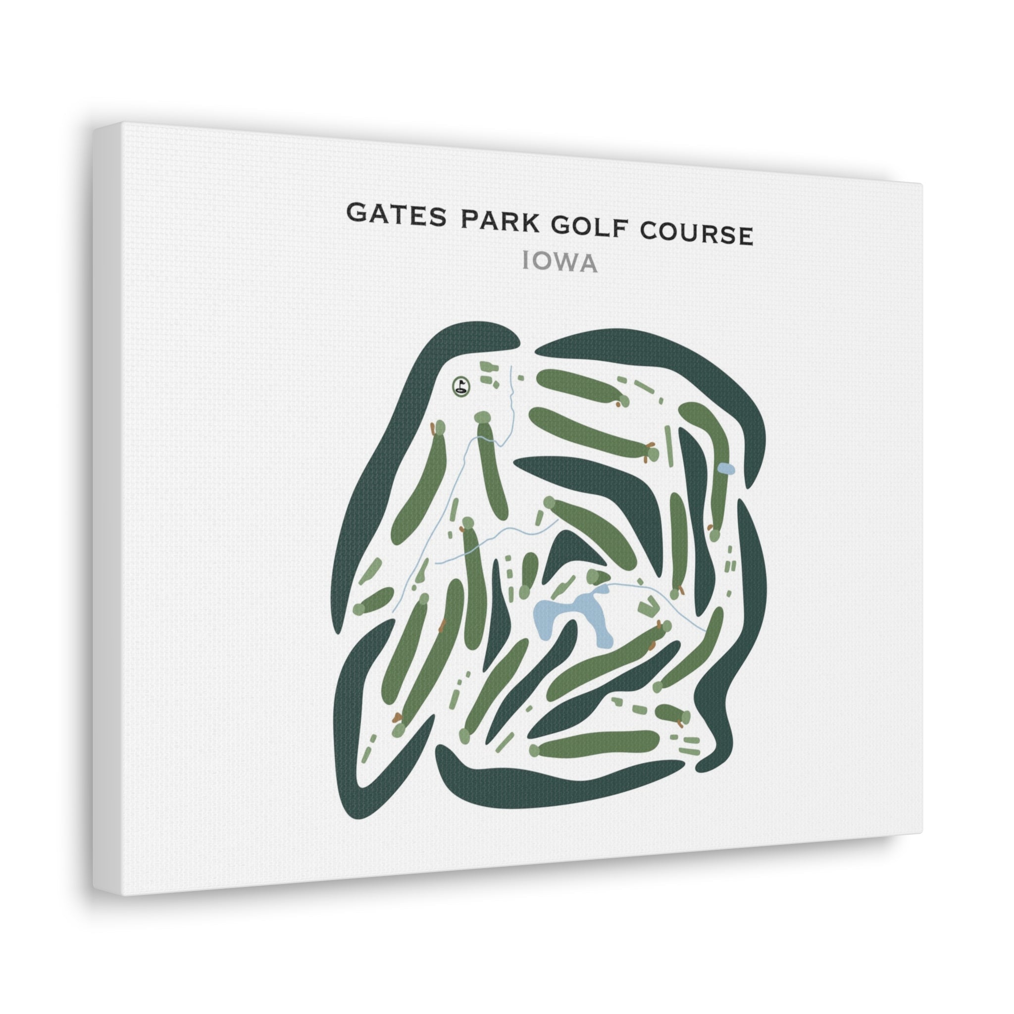 Gates Park Golf Course, Iowa - Printed Golf Courses