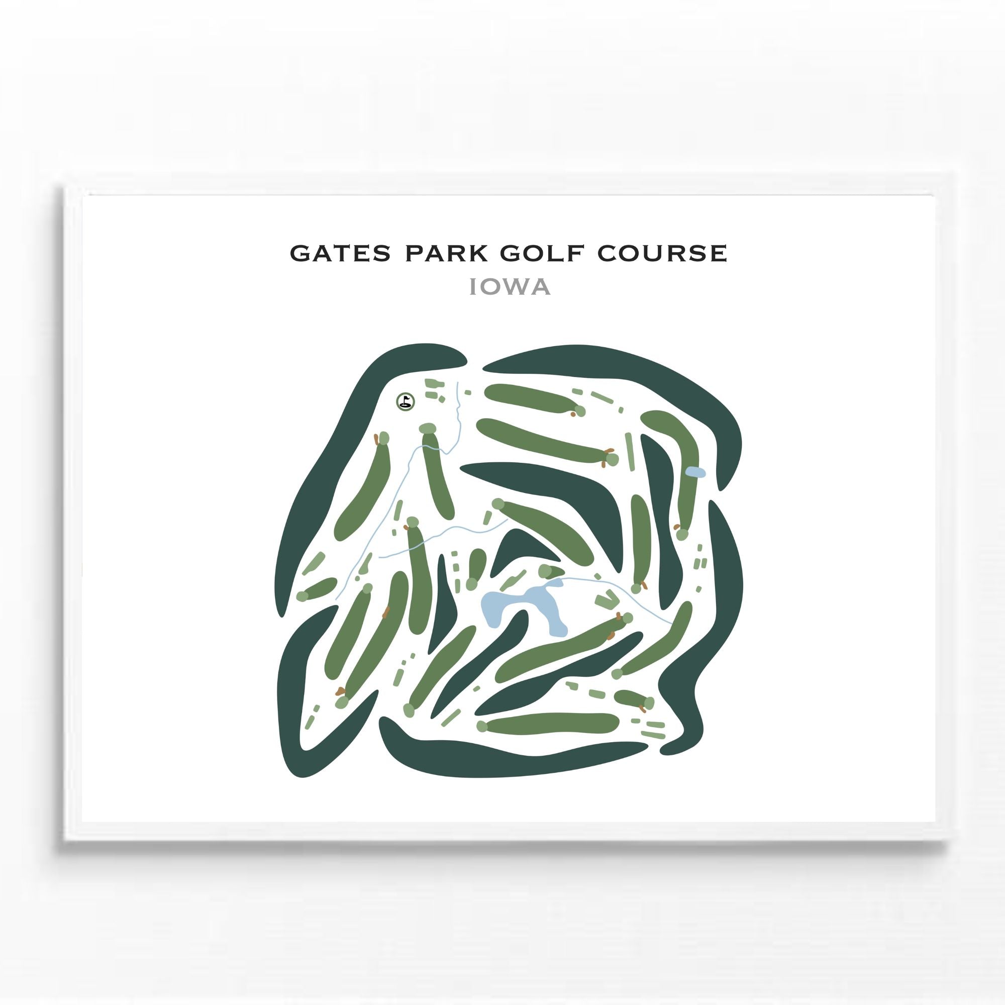 Gates Park Golf Course, Iowa - Printed Golf Courses