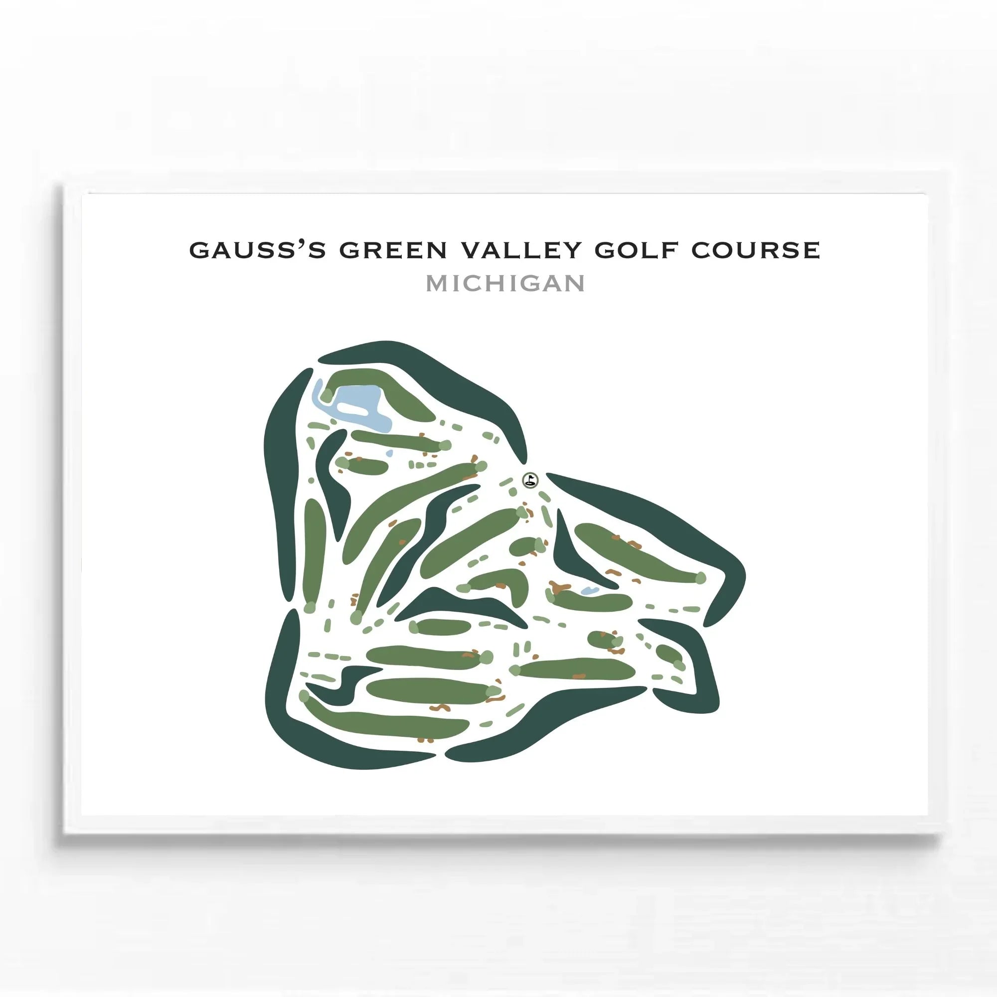 Gauss's Green Valley Golf Course, Michigan - Printed Golf Courses