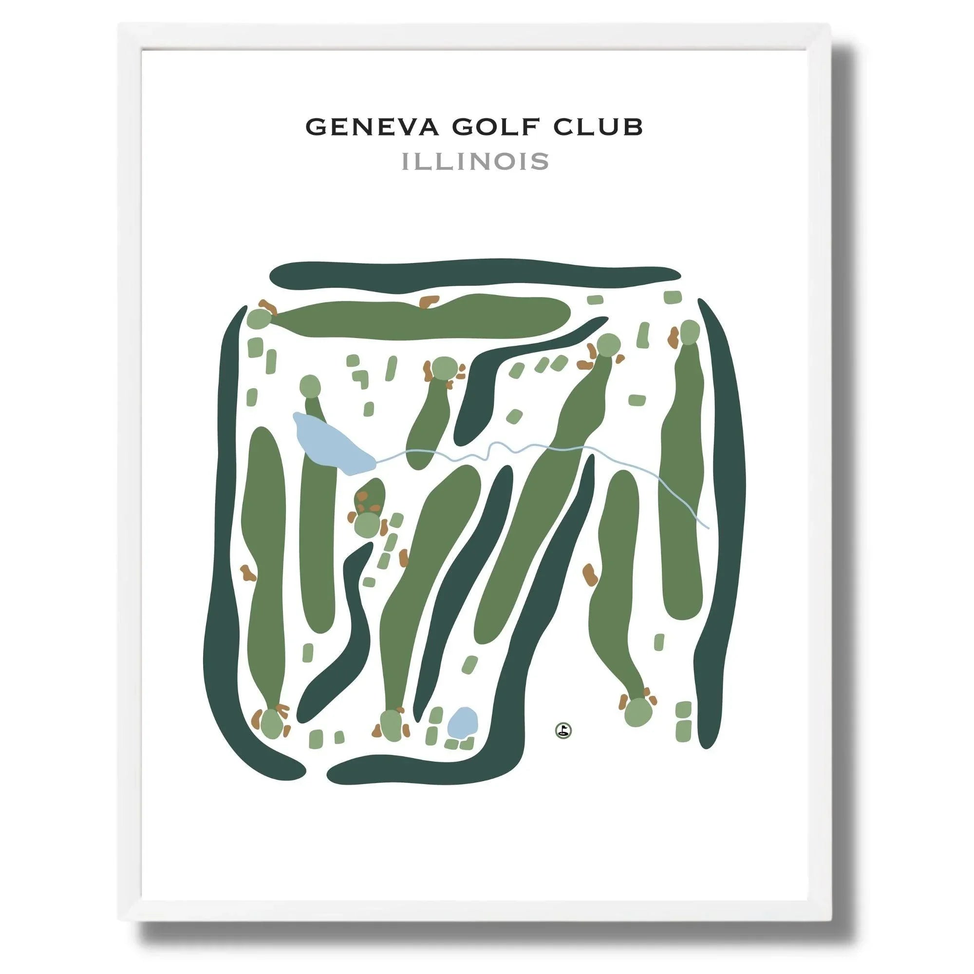 Geneva Golf Club, Illinois - Printed Golf Course