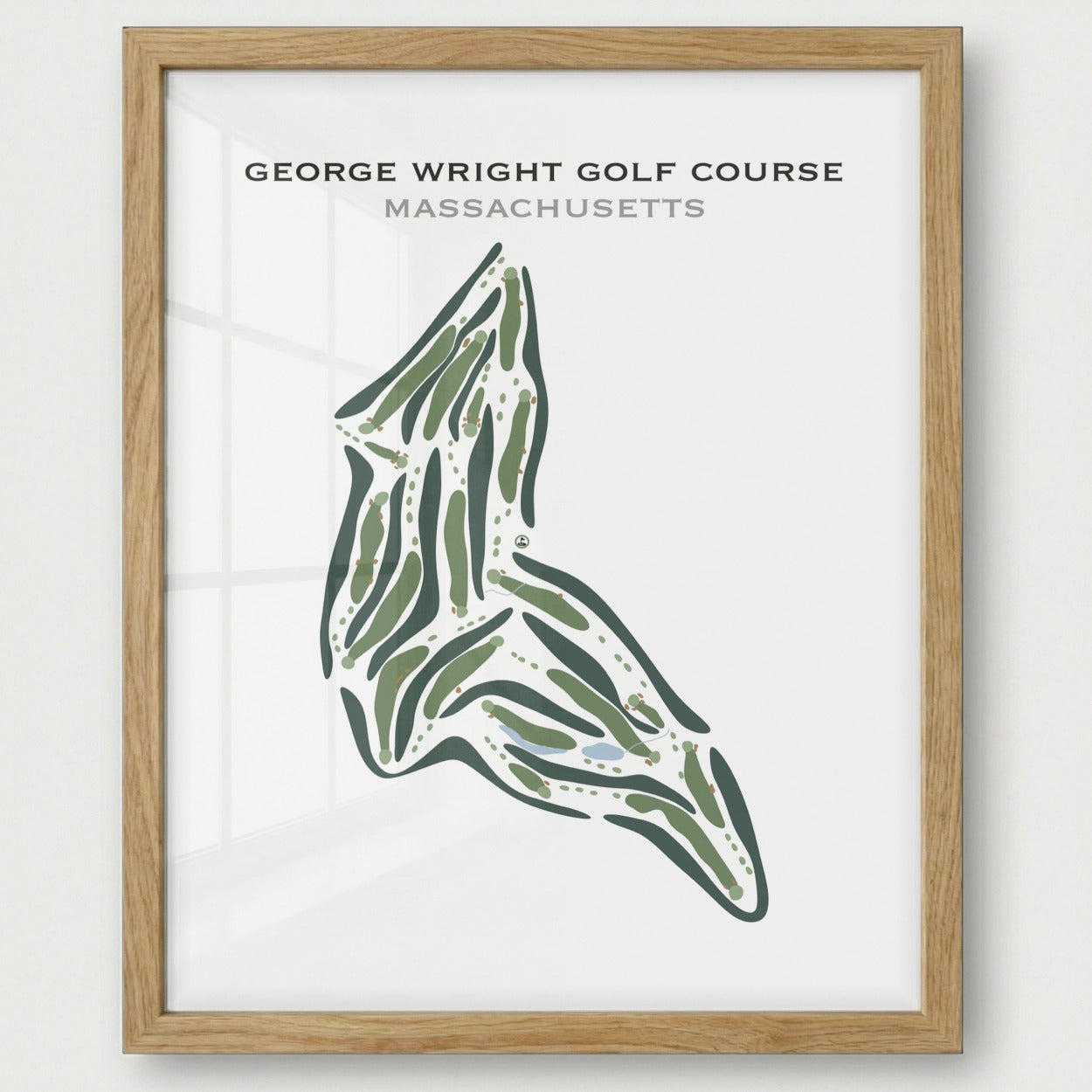 George Wright Golf Course, Massachusetts - Printed Golf Courses