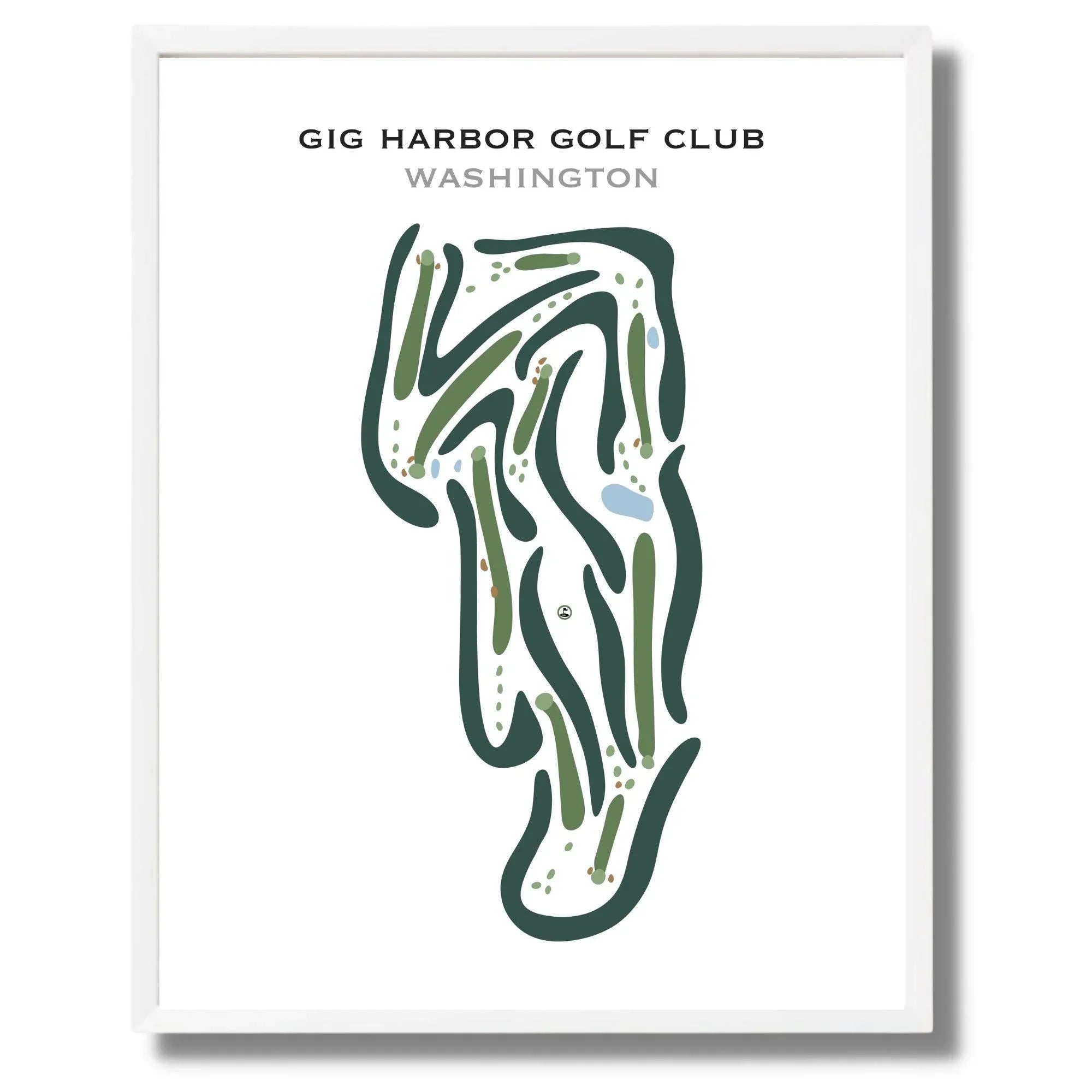 Gig Harbor Golf Club Course, Washington - Printed Golf Courses