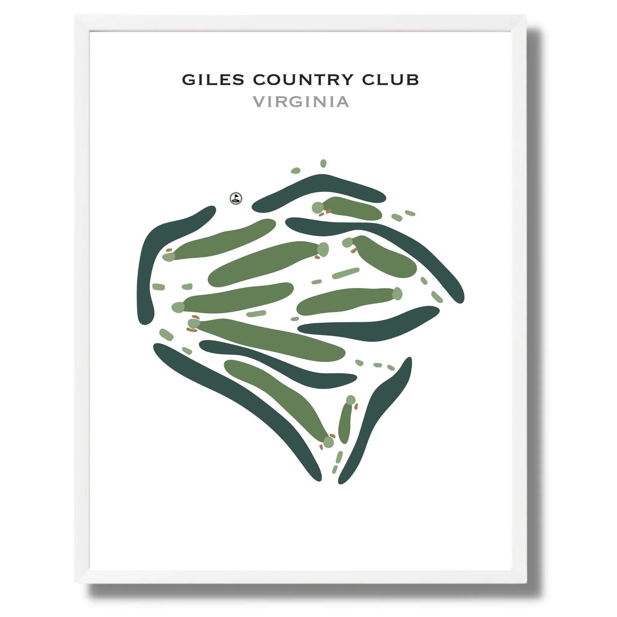 Giles Country Club, Virginia - Printed Golf Course