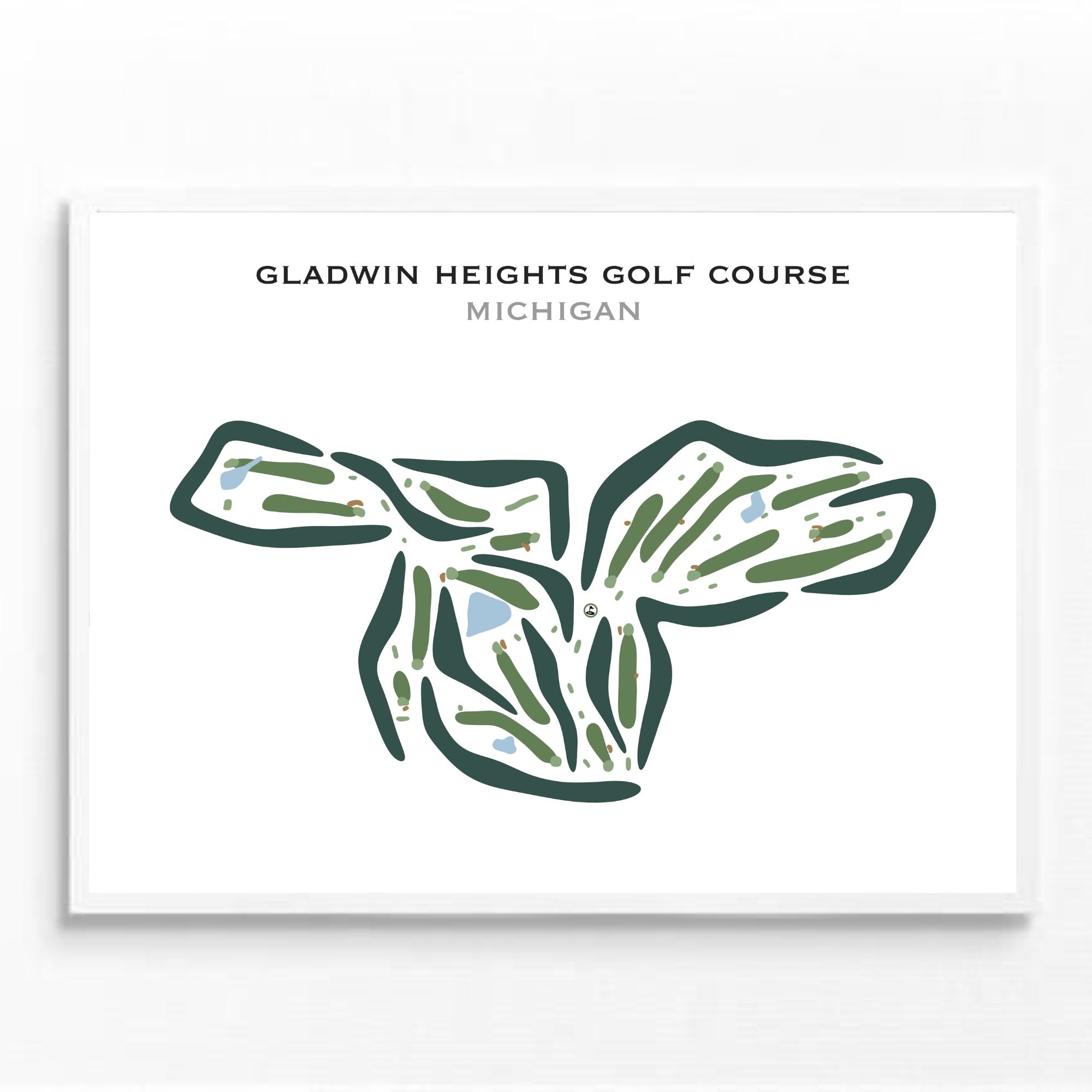 Gladwin Heights Golf Course, Michigan - Printed Golf Courses