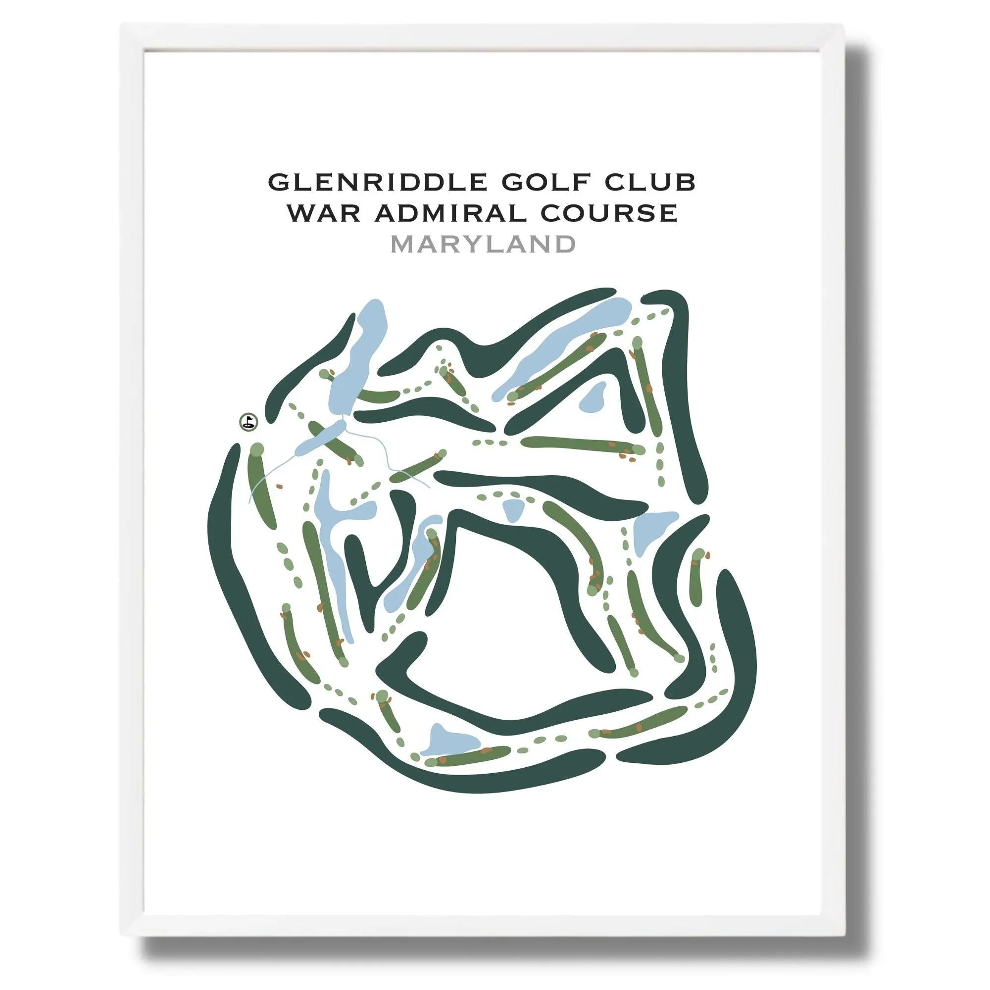 GlenRiddle Golf Club War Admiral Course, Maryland - Printed Golf Courses