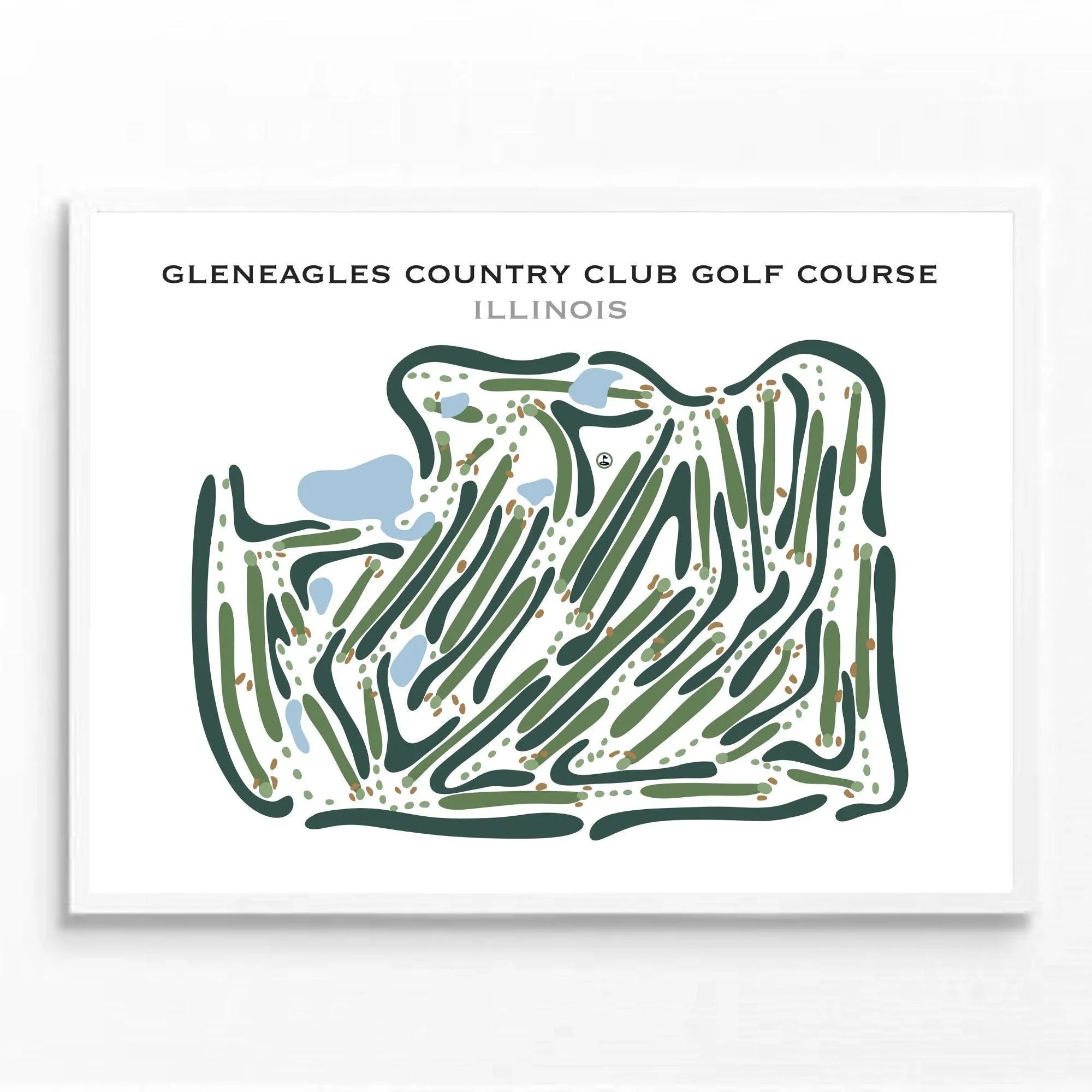 Gleneagles Country Club Golf Course, Illinois - Printed Golf Courses