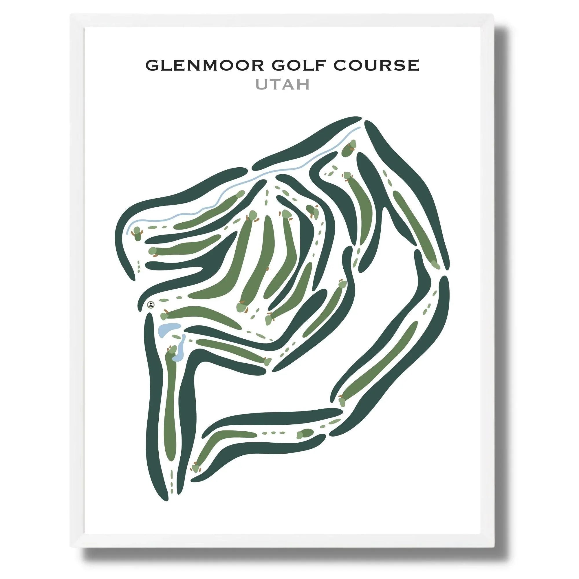 Glenmoor Golf Course, South Jordan Utah - Printed Golf Courses