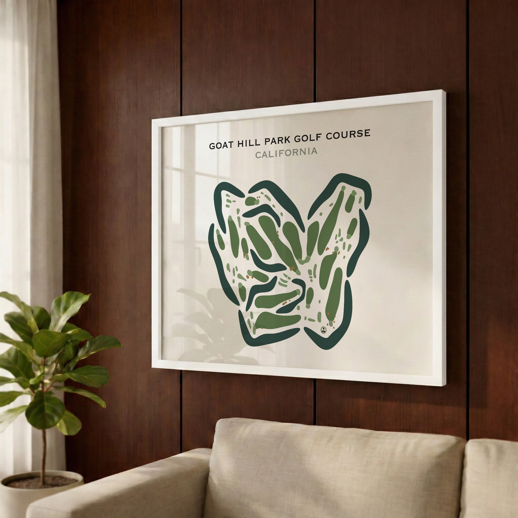 Goat Hill Park Course, California - Printed Golf Courses