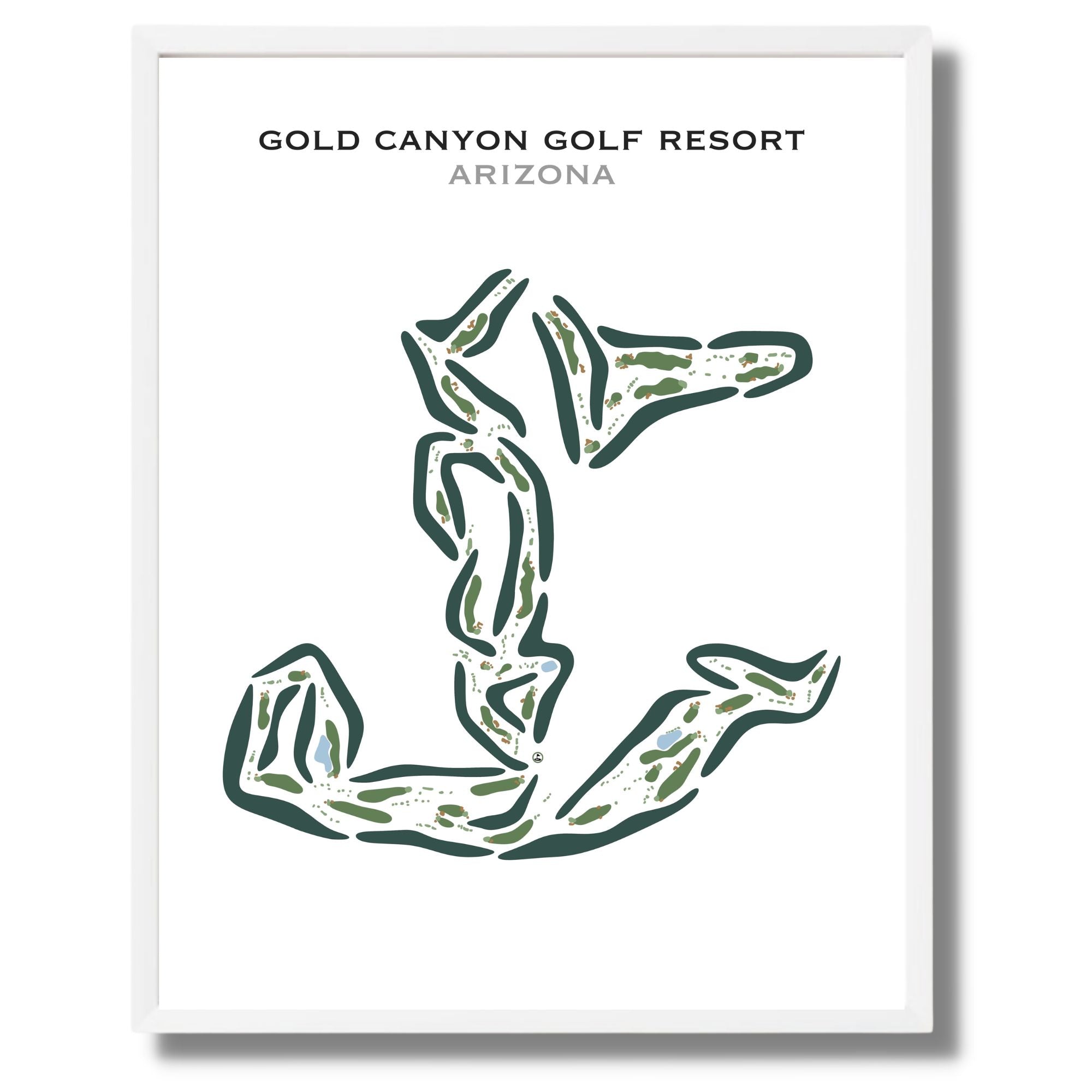 Gold Canyon Golf Resort, Arizona - Printed Golf Courses