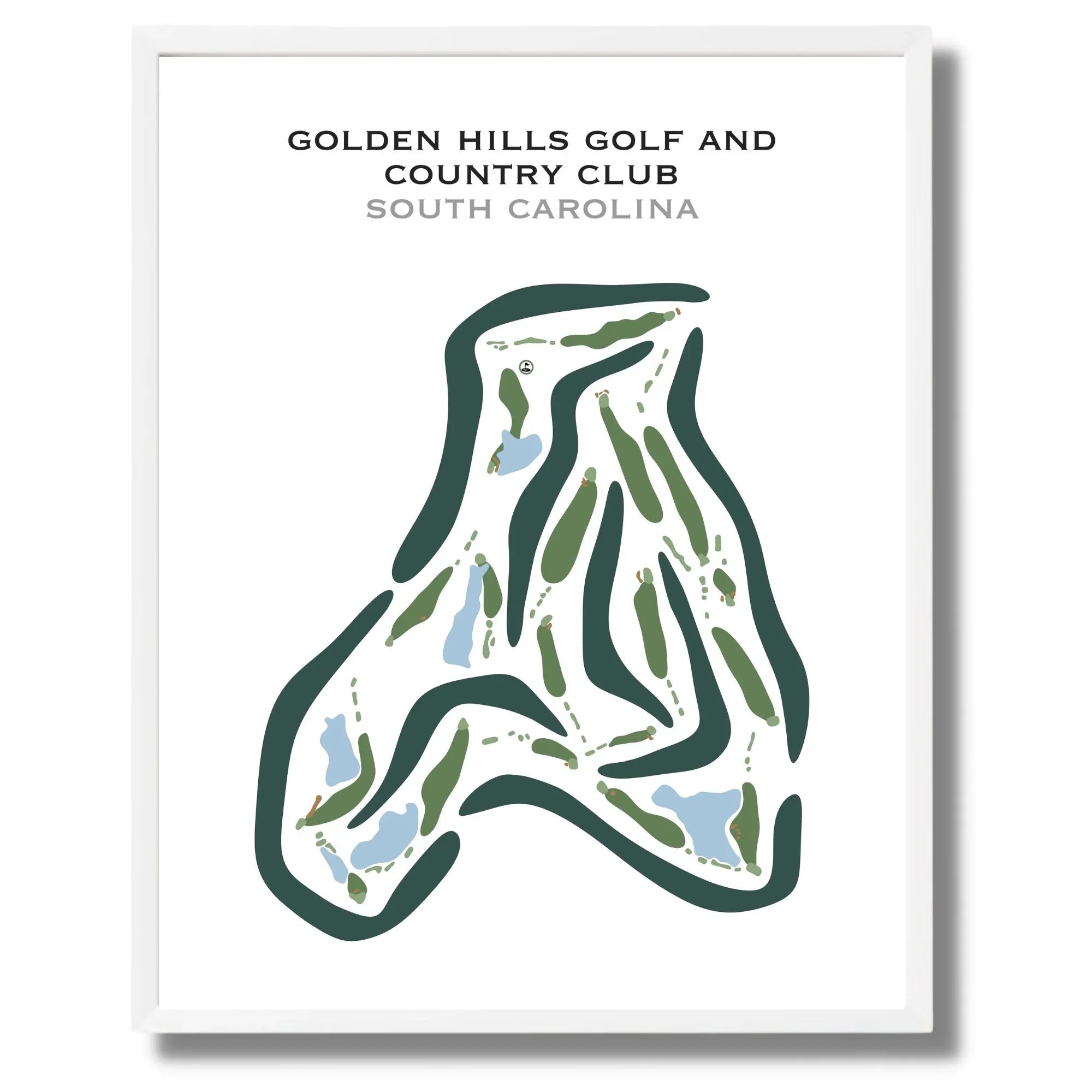 Golden Hills Golf & Country Club, South Carolina - Printed Golf Courses