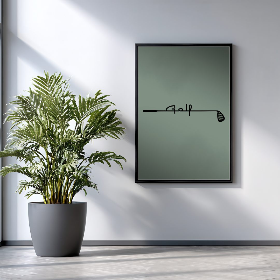 Golf Stick Line Art