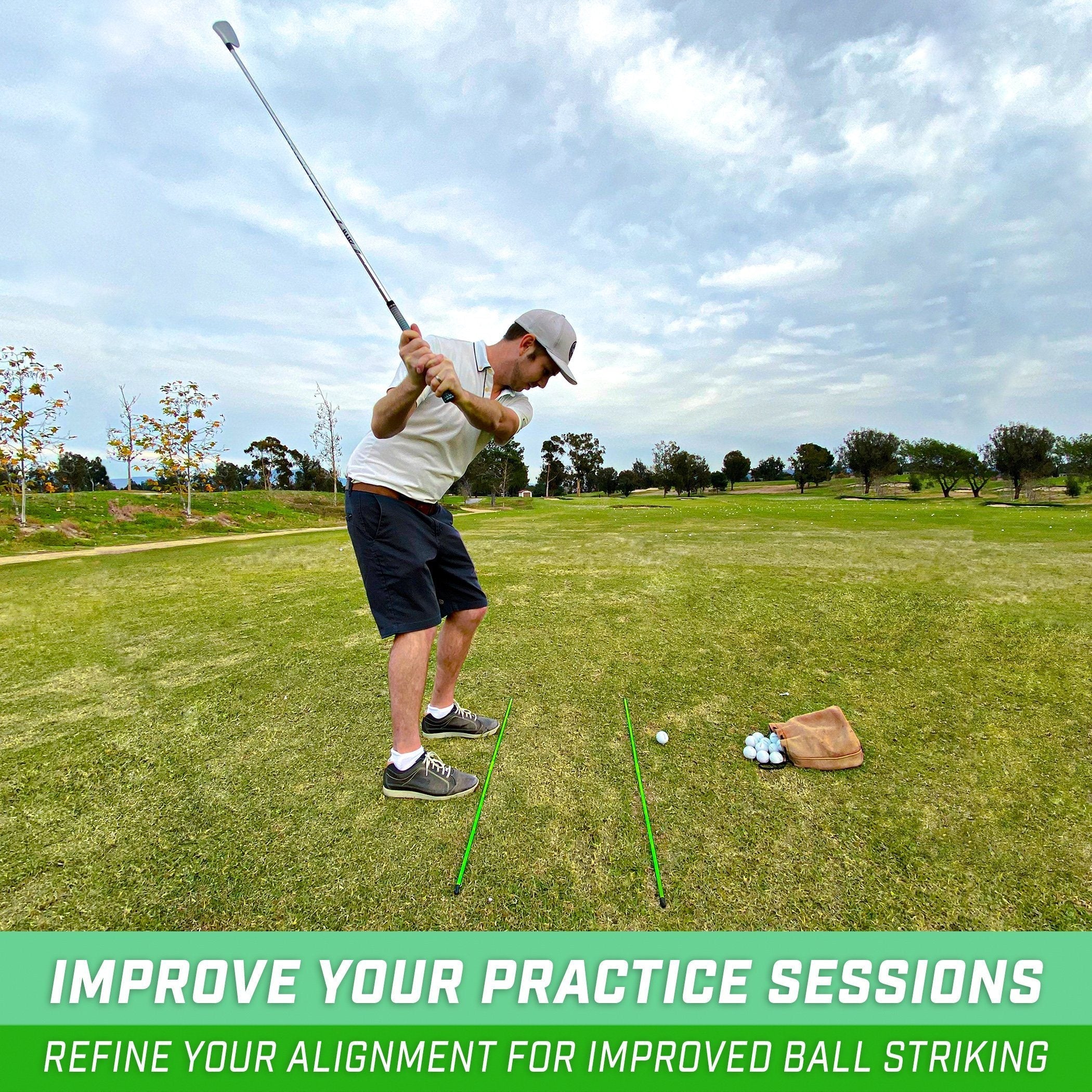 GoSports Golf Alignment Training Sticks - 48"