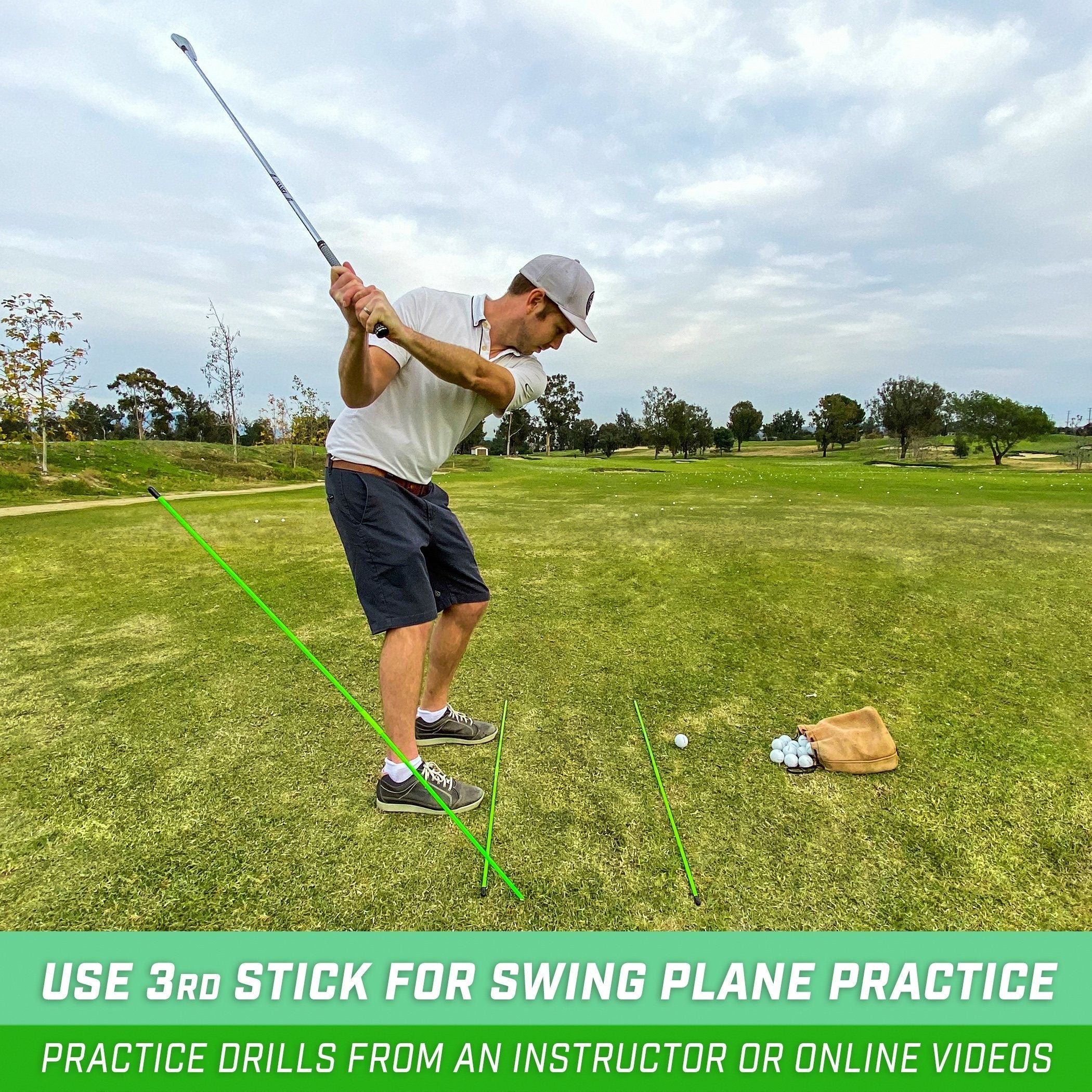 GoSports Golf Alignment Training Sticks - 48"