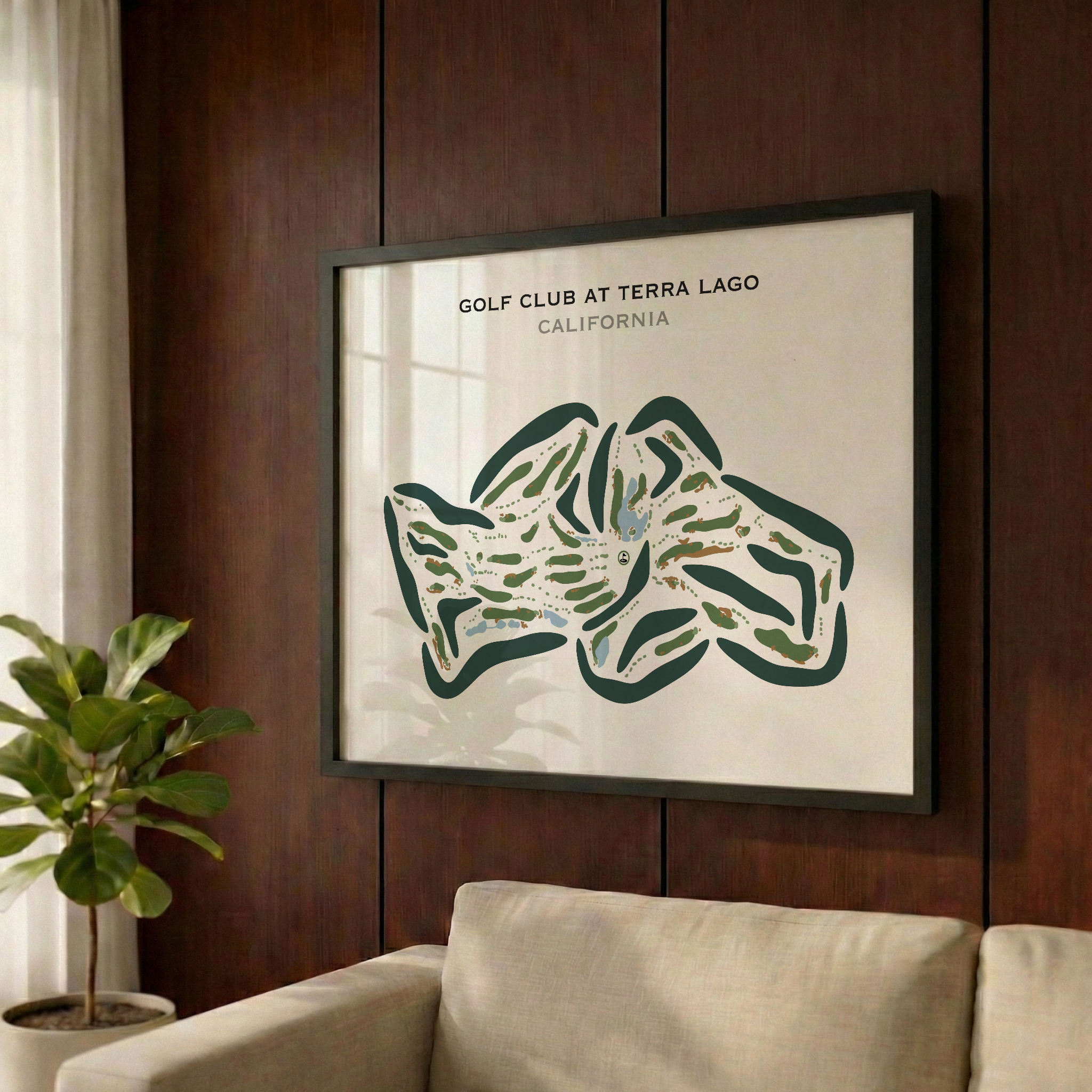 Golf Club At Terra Lago, California - Printed Golf Courses