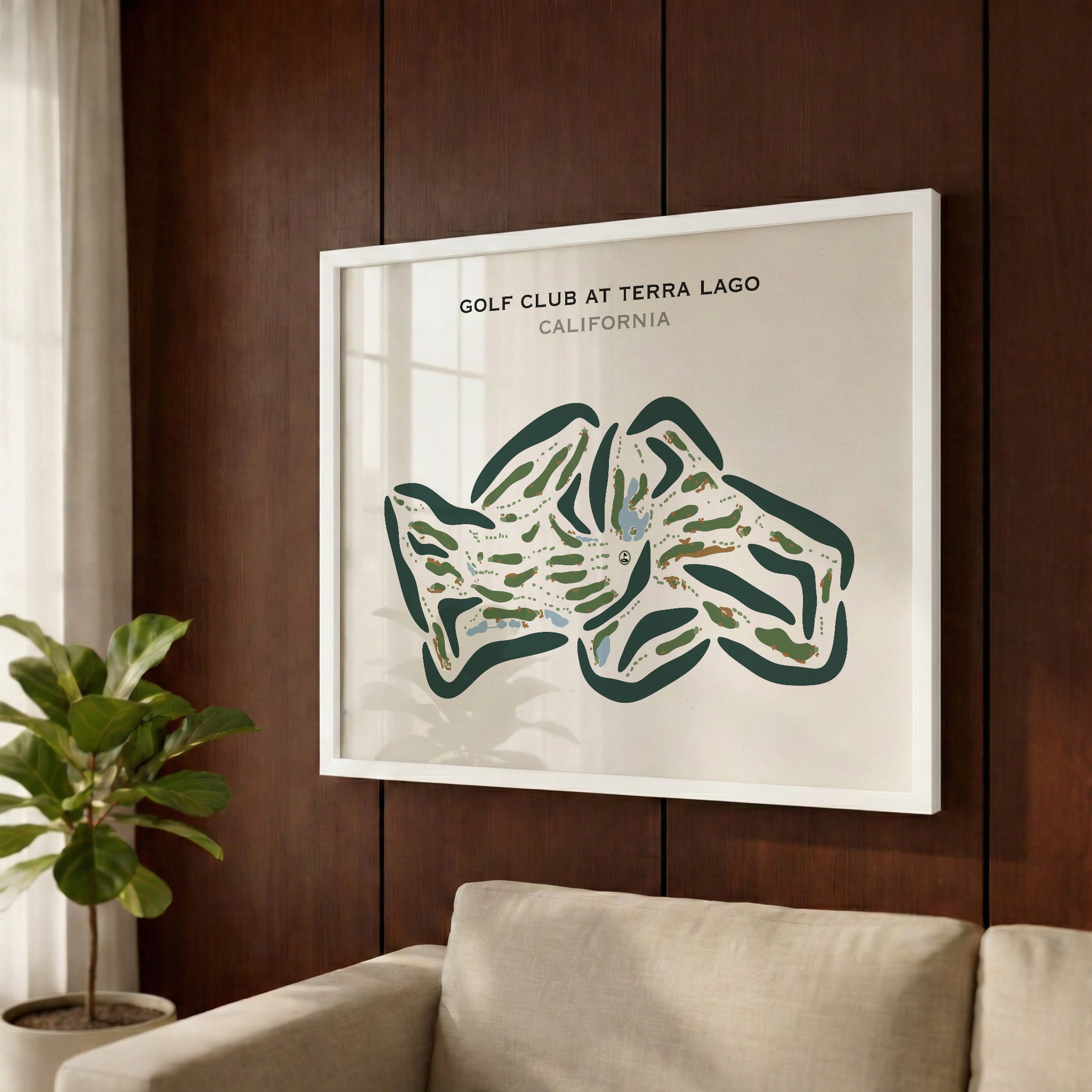Golf Club At Terra Lago, California - Printed Golf Courses