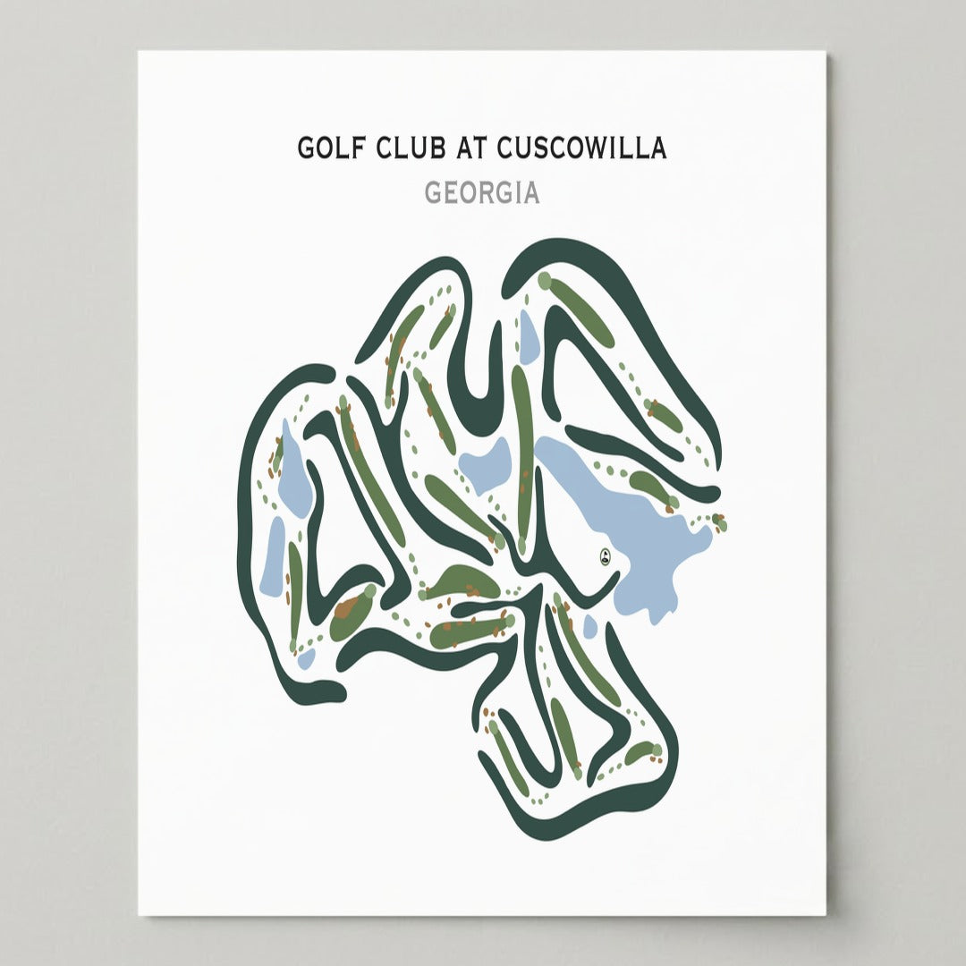 Golf Club at Cuscowilla, Georgia - Printed Golf Courses